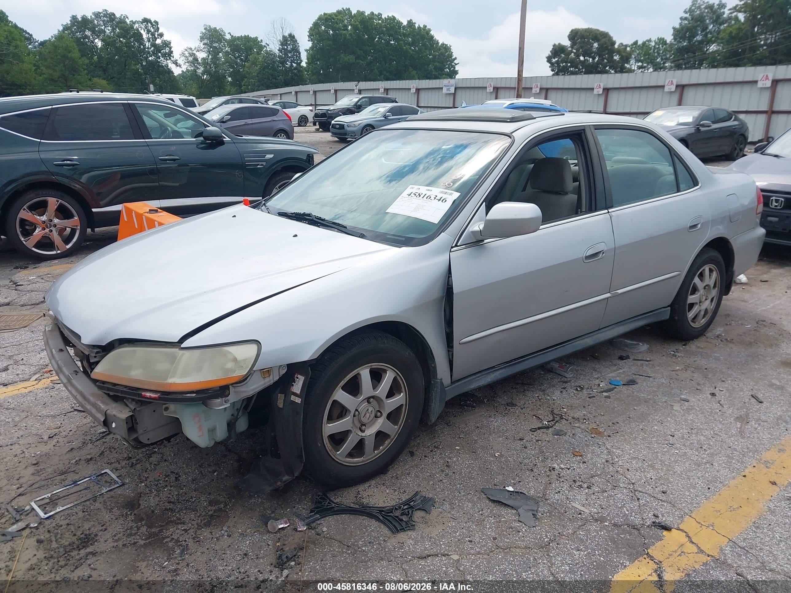 2002 Honda Accord 2.3 Se Silver vin: 1HGCG56732A093752