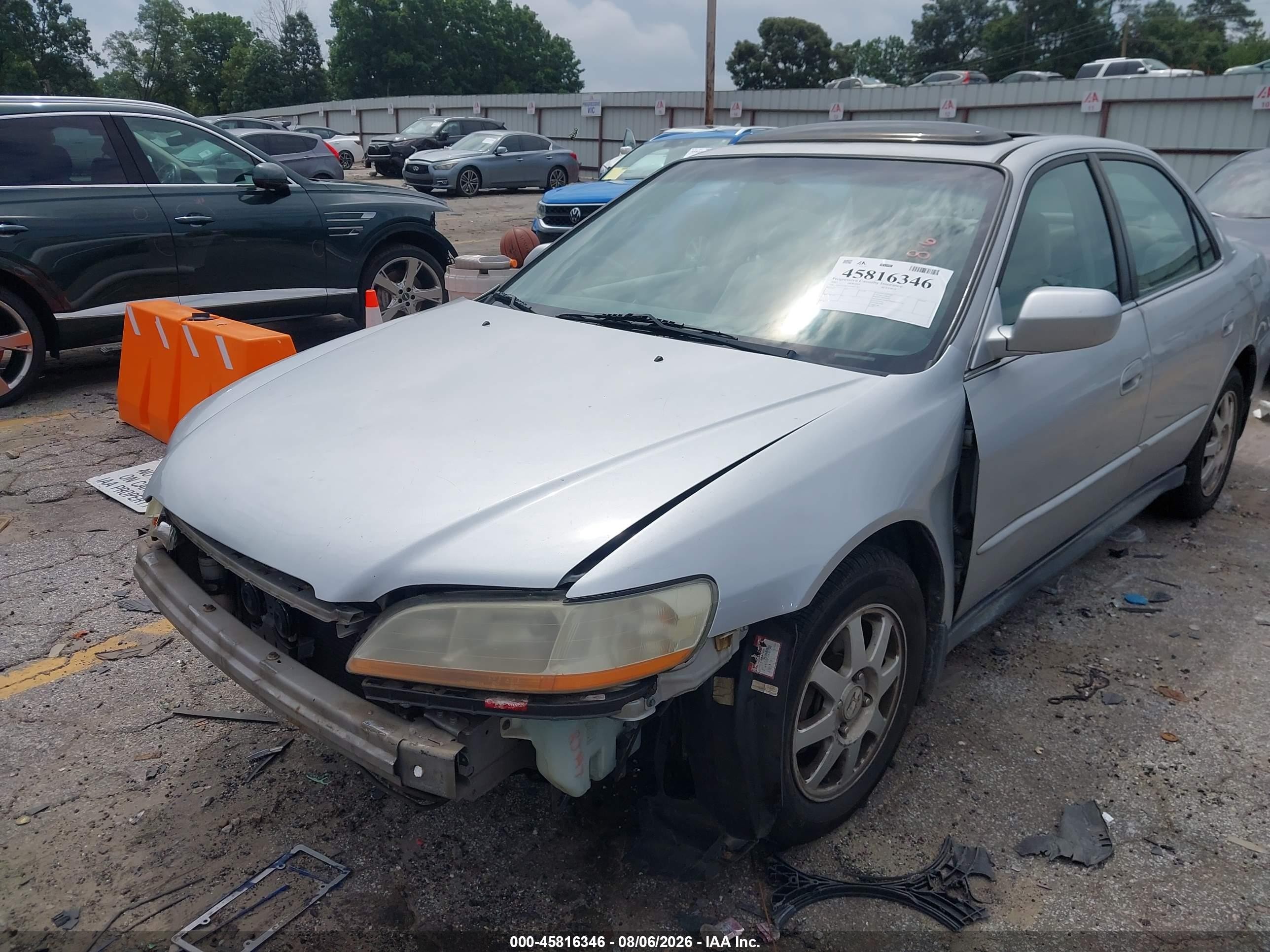 2002 Honda Accord 2.3 Se Silver vin: 1HGCG56732A093752