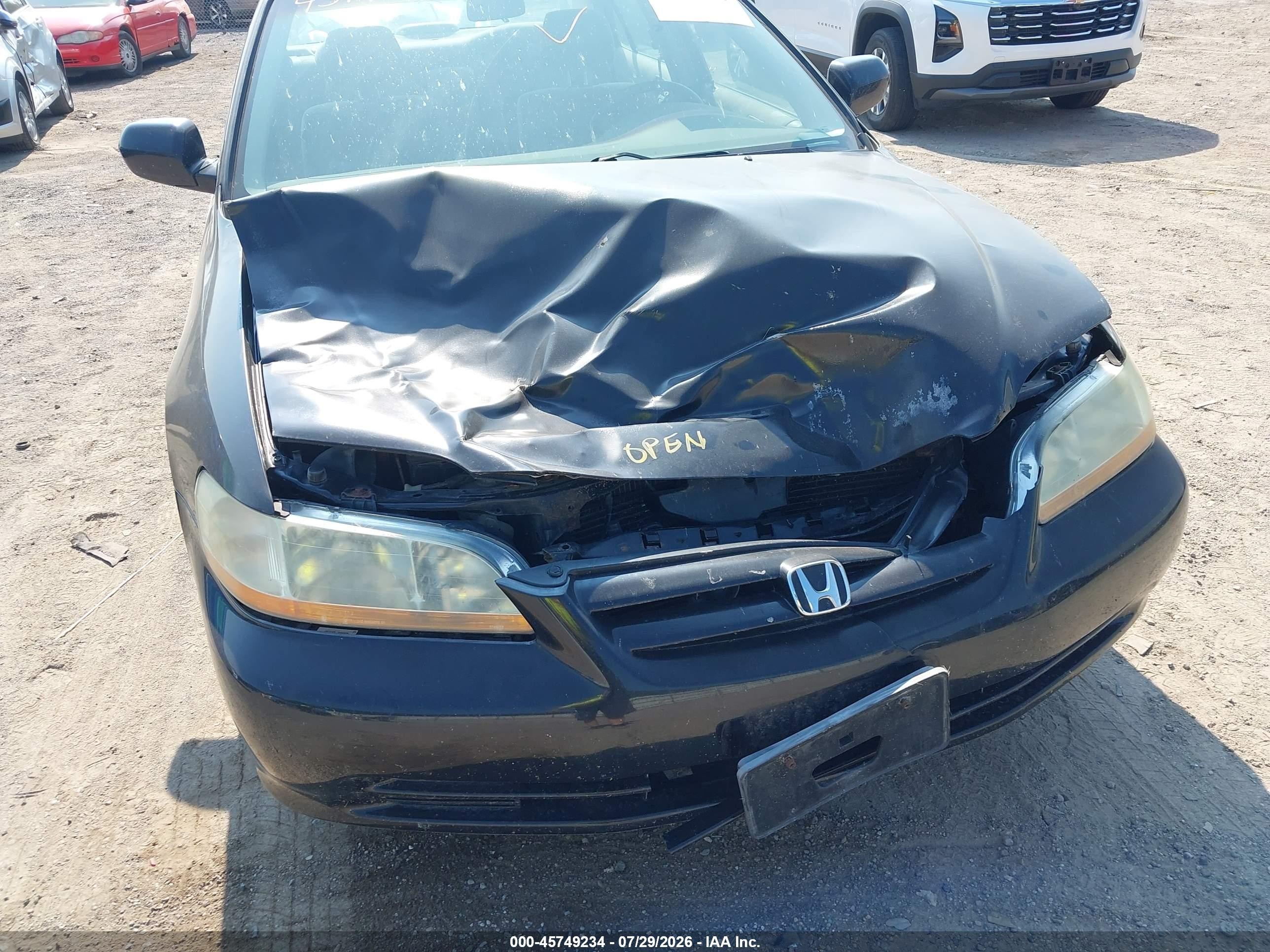 2002 Honda Accord 2.3 Se Black vin: 1HGCG56732A168885