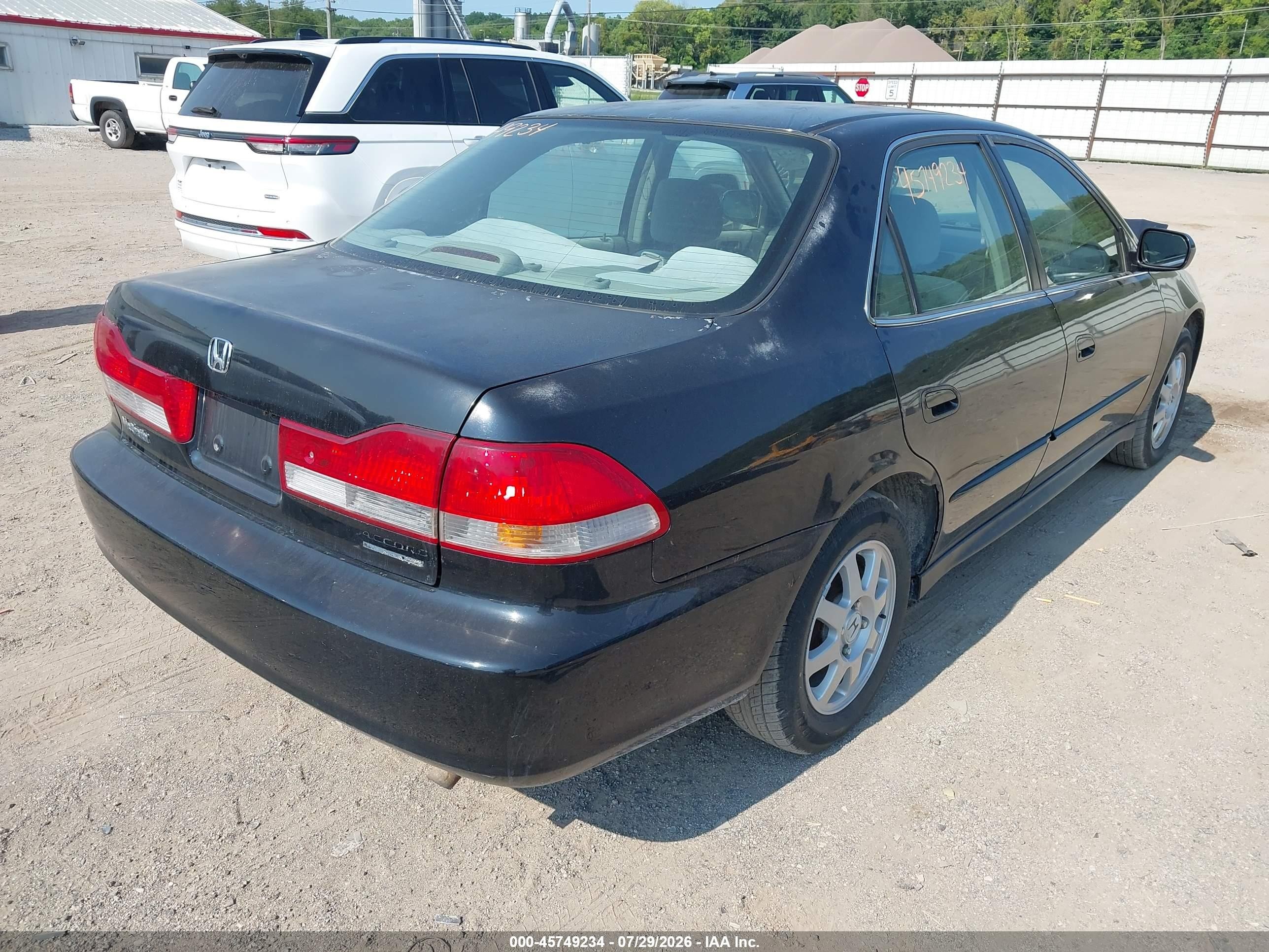 2002 Honda Accord 2.3 Se Black vin: 1HGCG56732A168885
