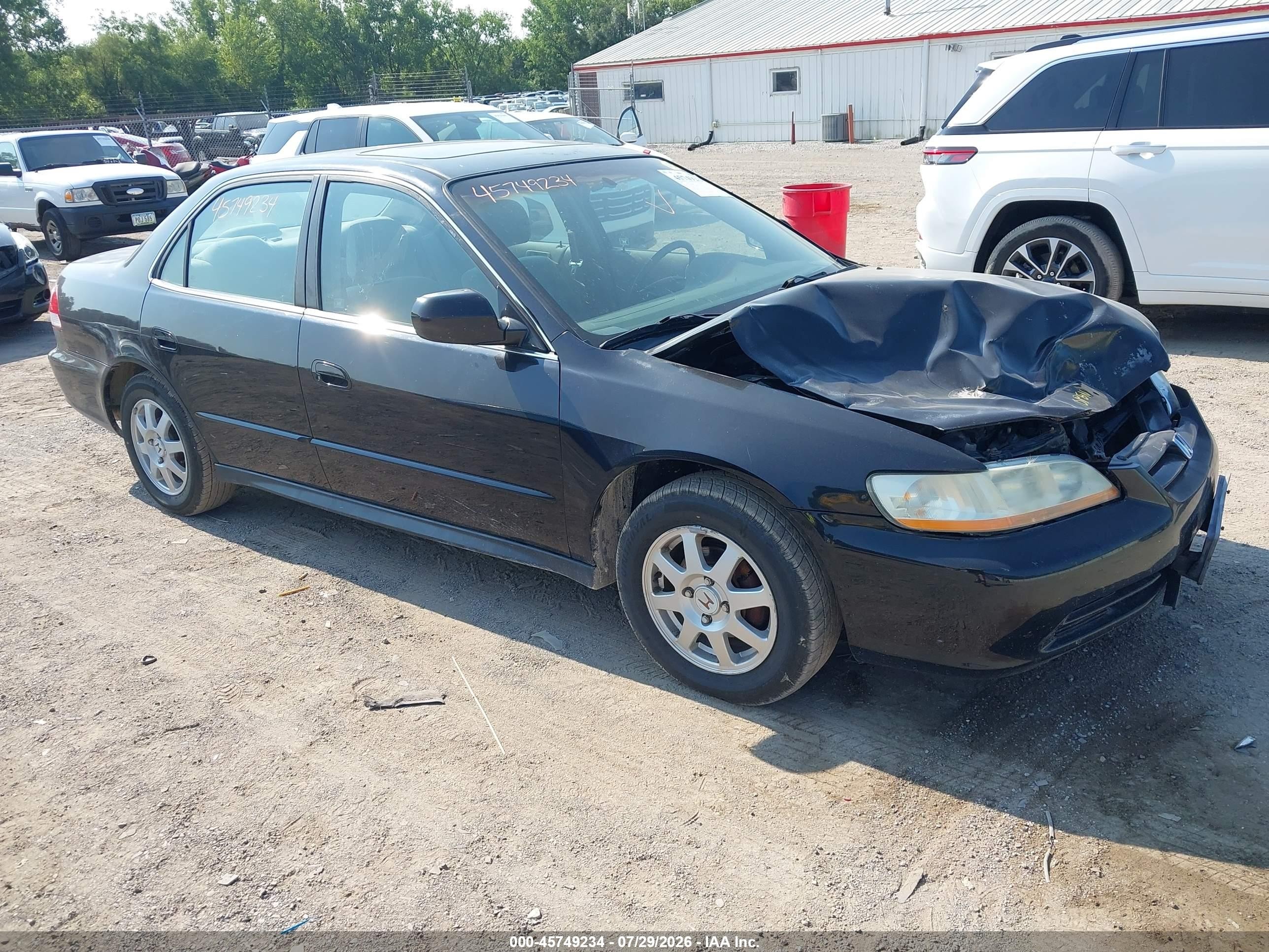 2002 Honda Accord 2.3 Se Black vin: 1HGCG56732A168885