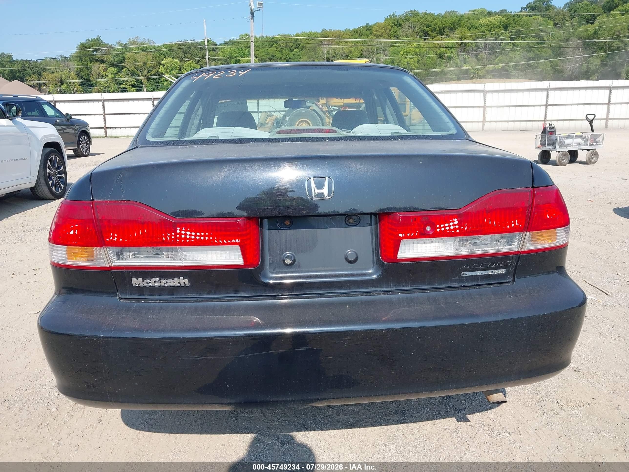 2002 Honda Accord 2.3 Se Black vin: 1HGCG56732A168885