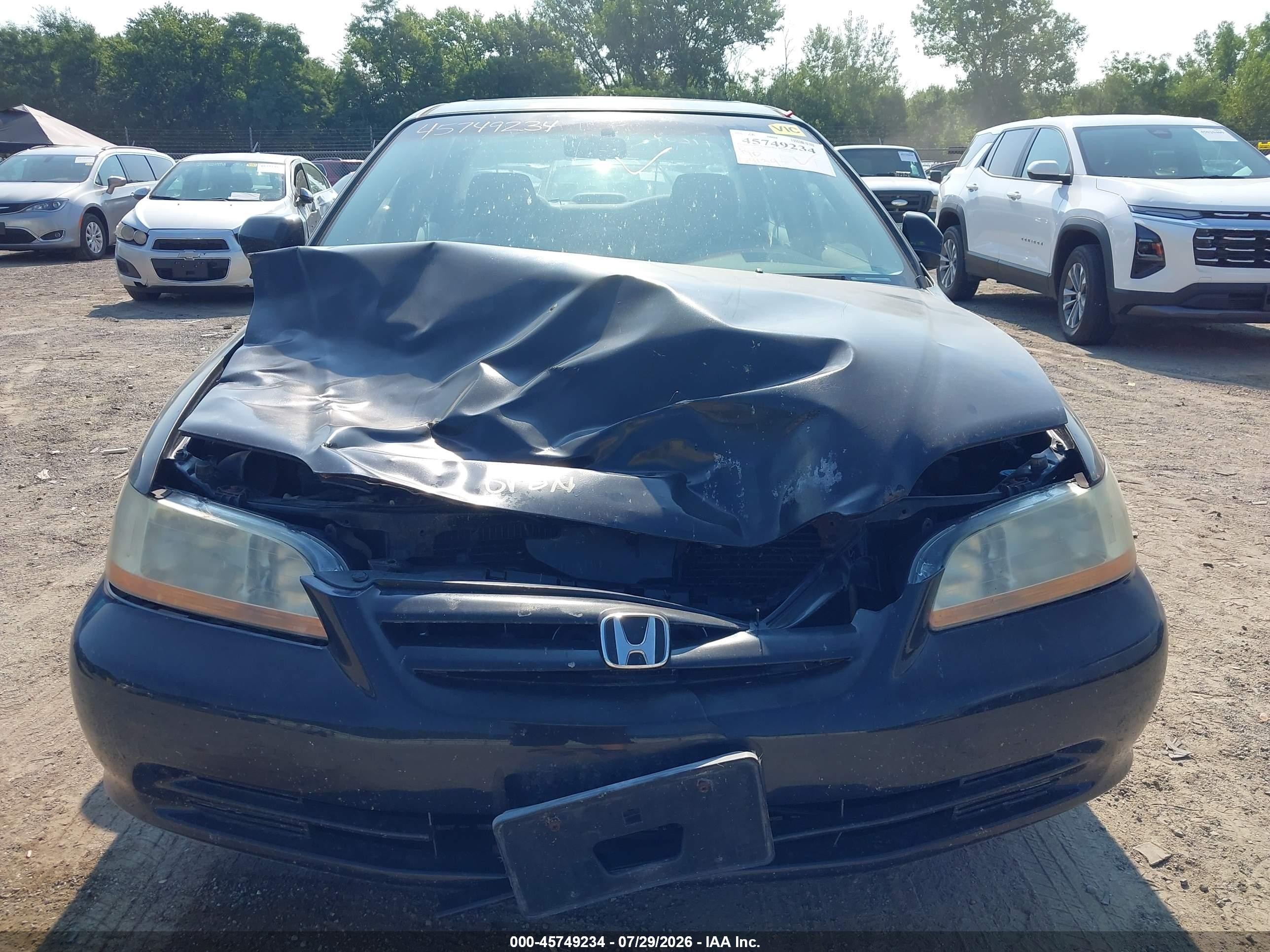 2002 Honda Accord 2.3 Se Black vin: 1HGCG56732A168885