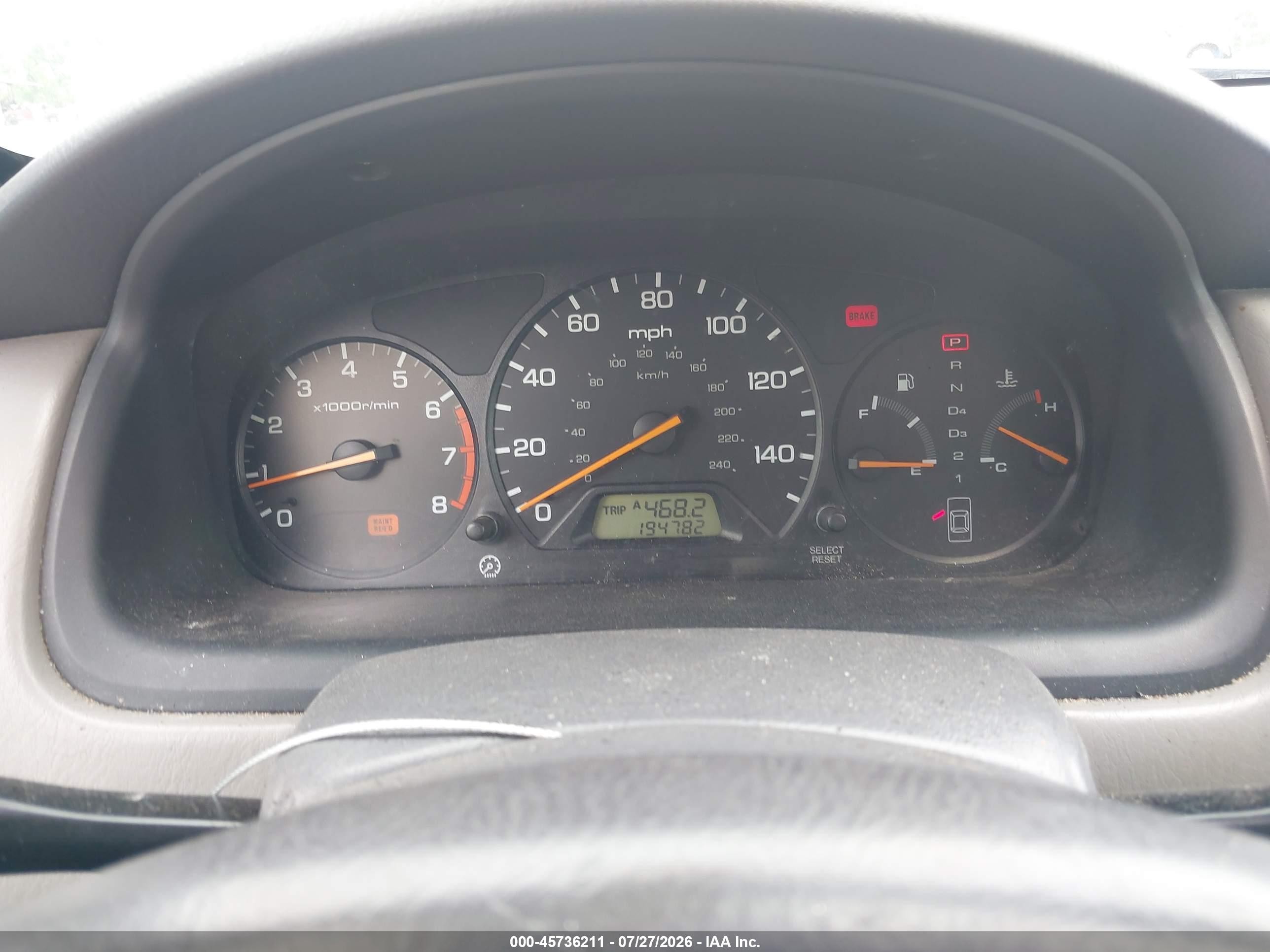 2002 Honda Accord 2.3 Se Silver vin: 1HGCG56742A000009