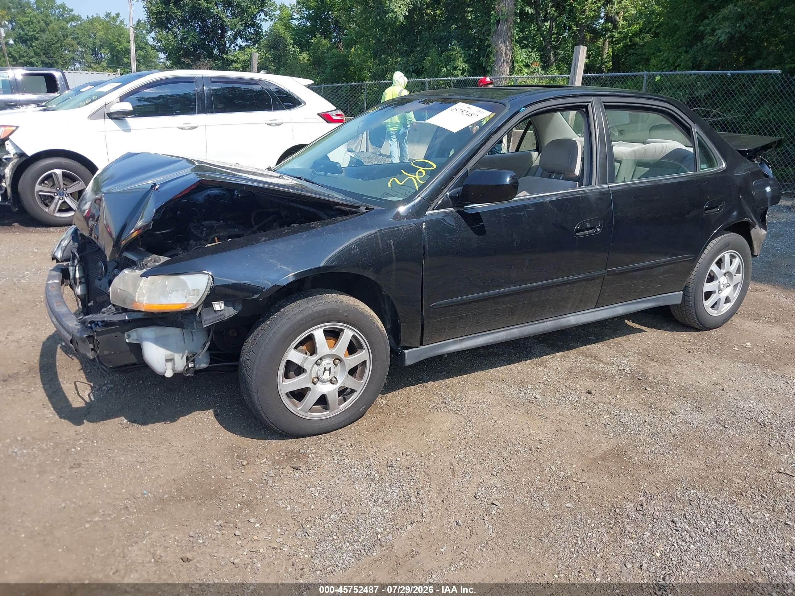 2002 Honda Accord 2.3 Se Black vin: 1HGCG56772A163074