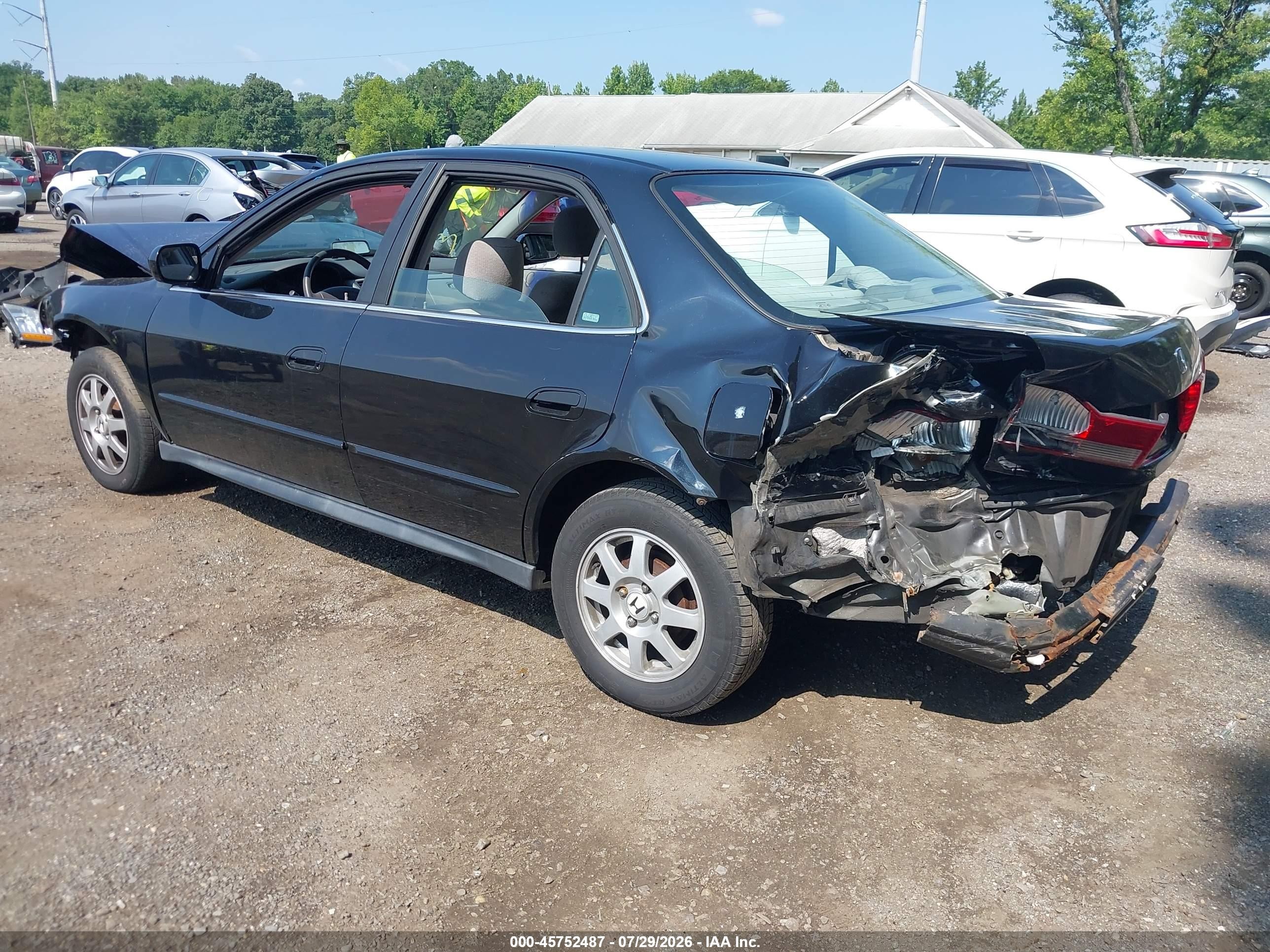 2002 Honda Accord 2.3 Se Black vin: 1HGCG56772A163074