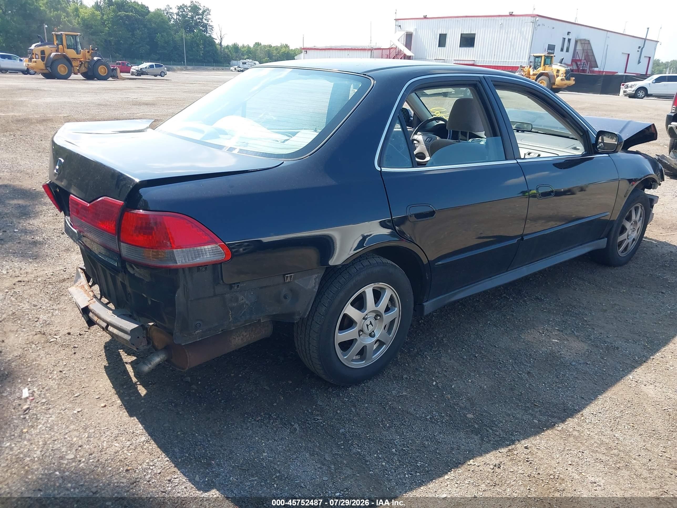 2002 Honda Accord 2.3 Se Black vin: 1HGCG56772A163074
