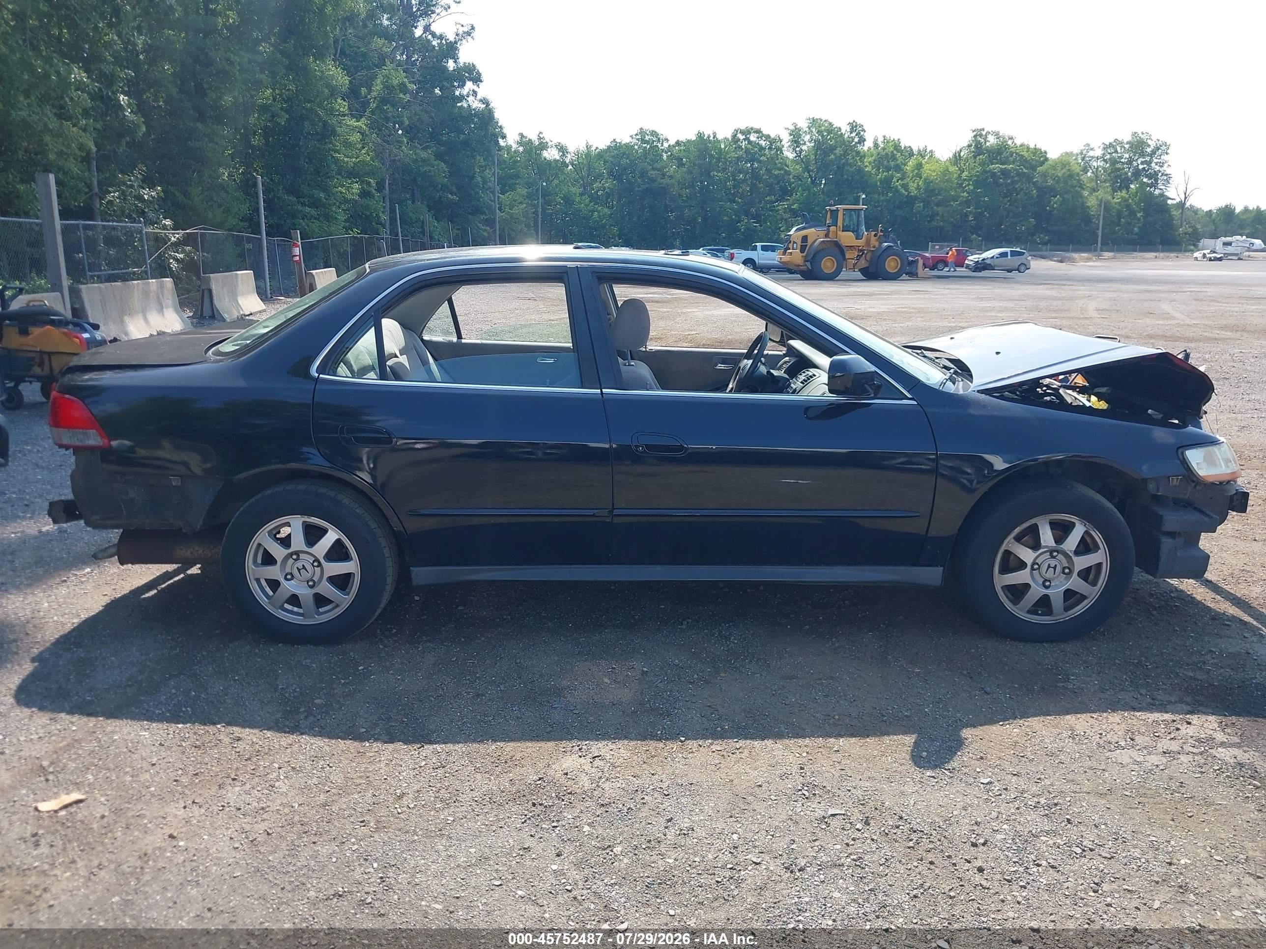 2002 Honda Accord 2.3 Se Black vin: 1HGCG56772A163074