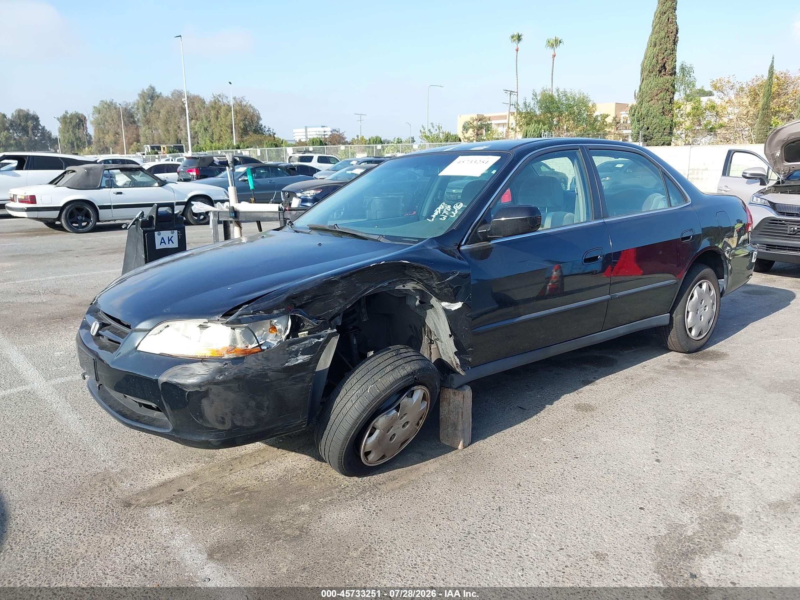 2000 Honda Accord 2.3 Lx Black vin: 1HGCG6655YA151454