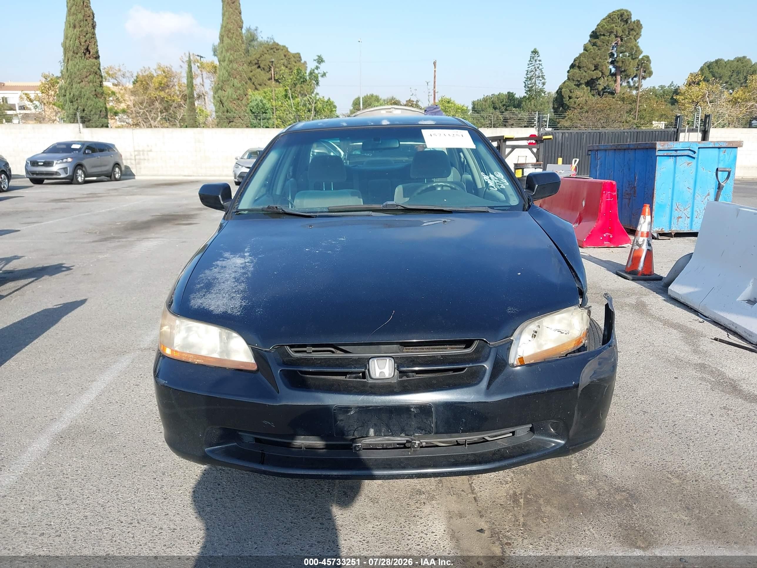 2000 Honda Accord 2.3 Lx Black vin: 1HGCG6655YA151454