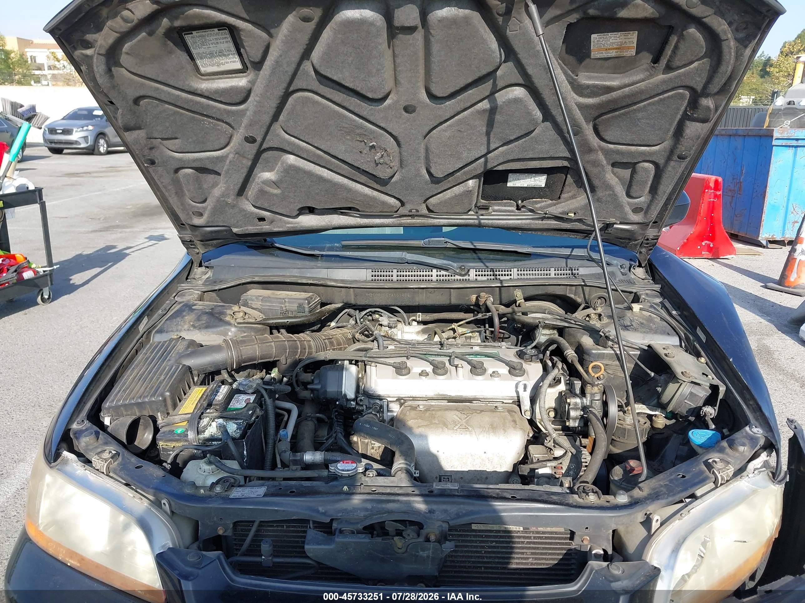 2000 Honda Accord 2.3 Lx Black vin: 1HGCG6655YA151454