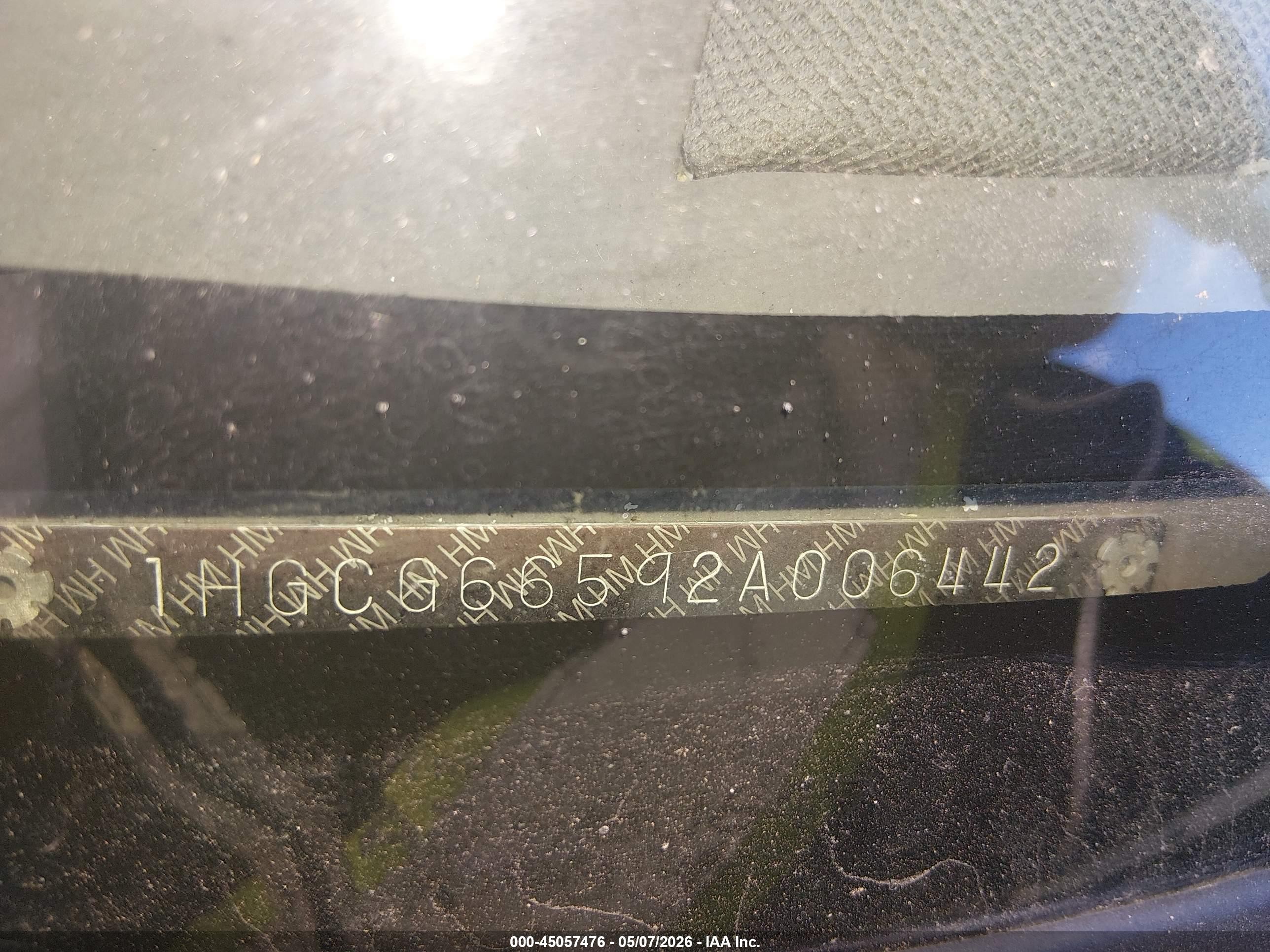 2002 Honda Accord 2.3 Lx Золотой vin: 1HGCG66592A006442