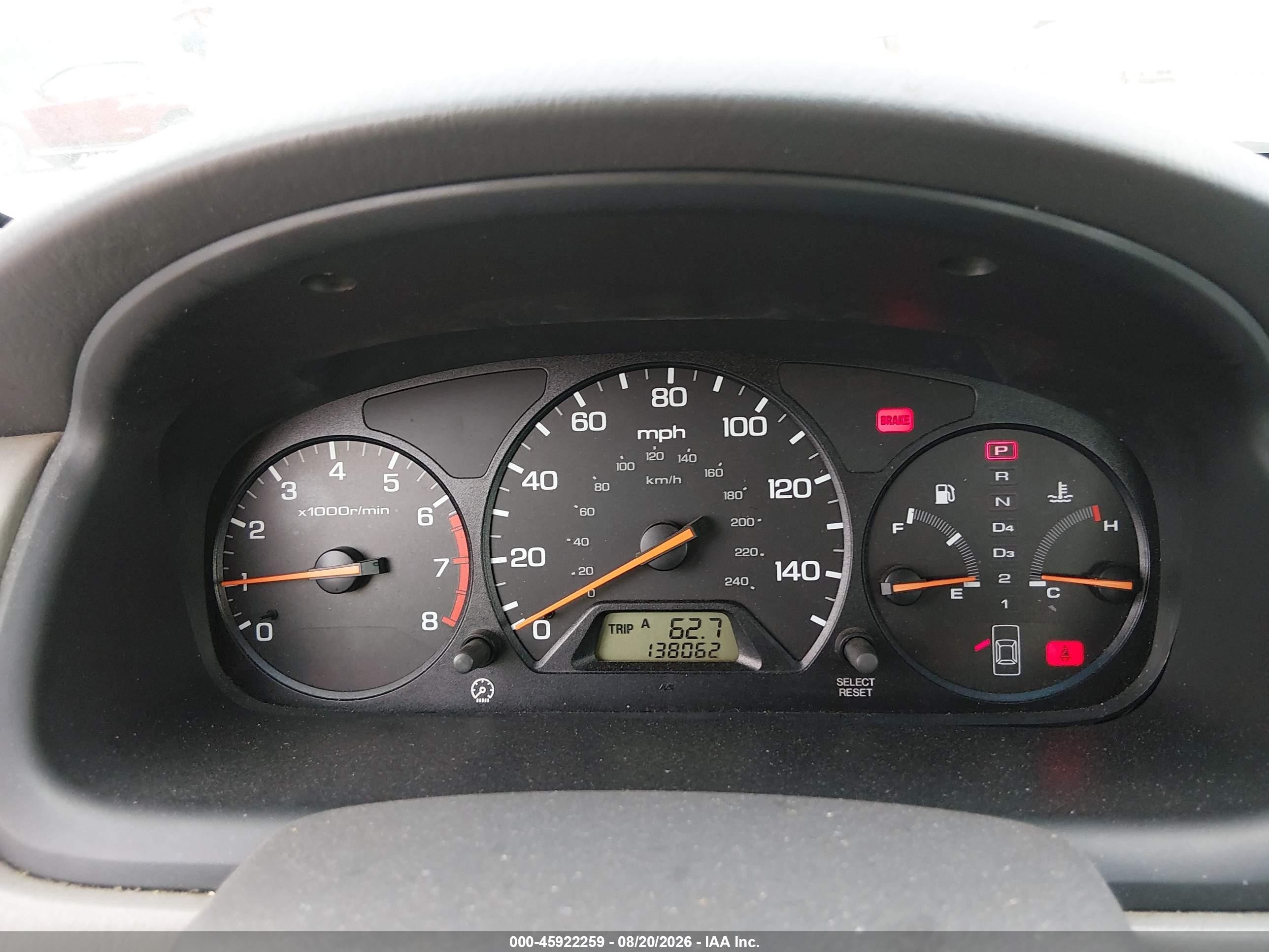 2000 Honda Accord 2.3 Ex Gray vin: 1HGCG667XYA007626