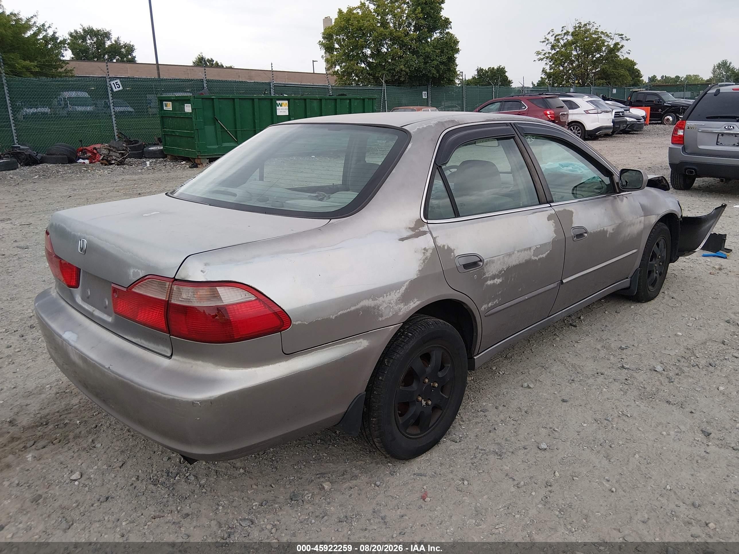 2000 Honda Accord 2.3 Ex Gray vin: 1HGCG667XYA007626