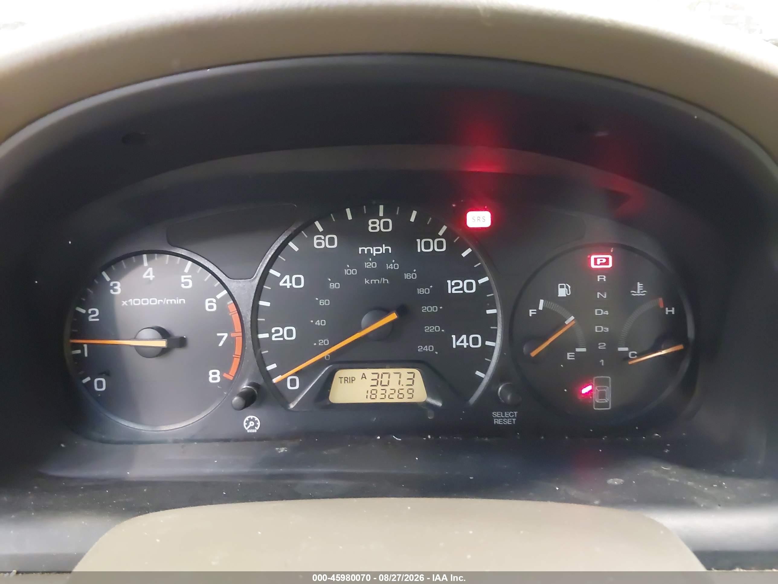 2002 Honda Accord 2.3 Ex/2.3 Se Красный vin: 1HGCG66822A154538