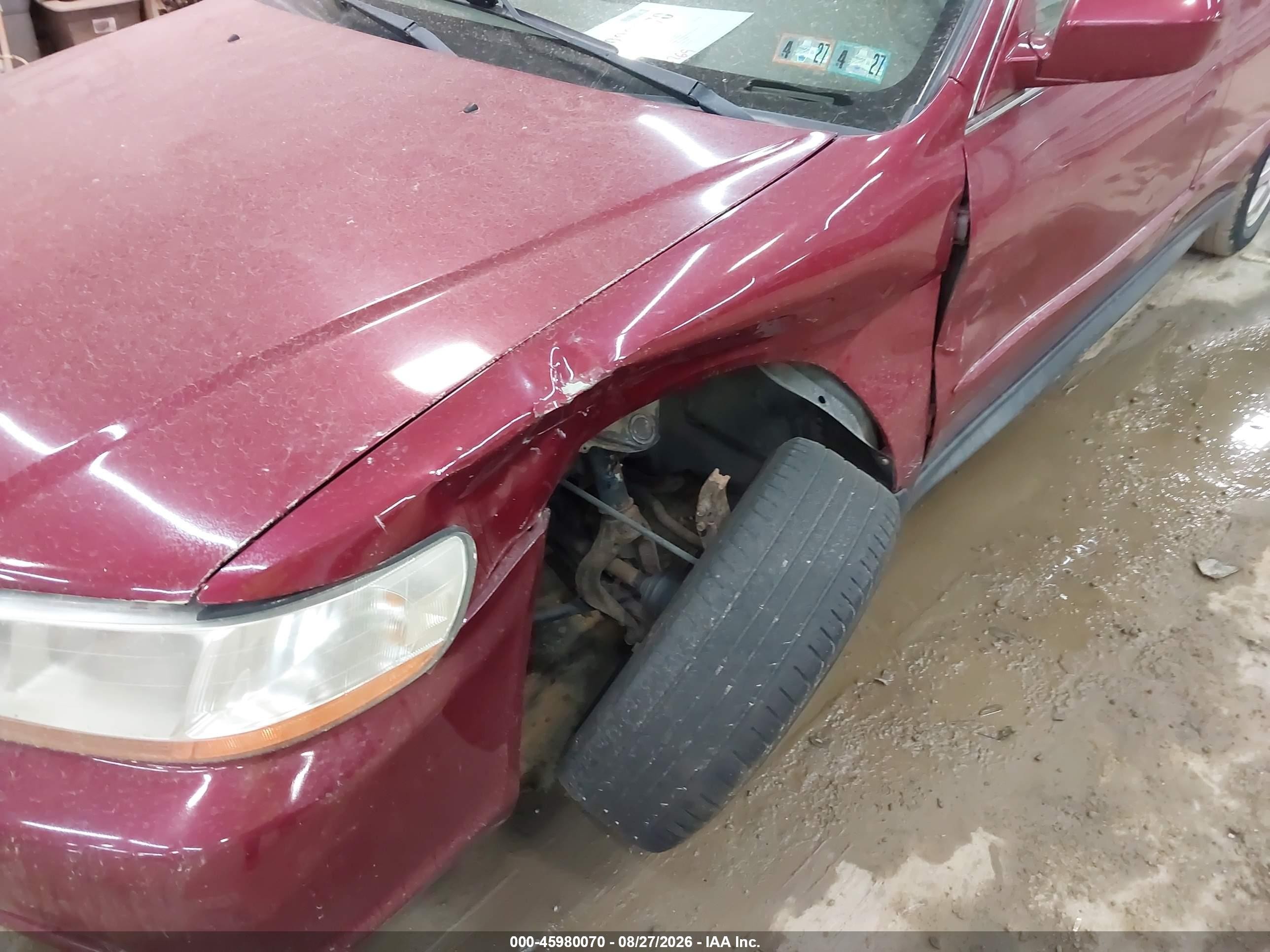 2002 Honda Accord 2.3 Ex/2.3 Se Красный vin: 1HGCG66822A154538