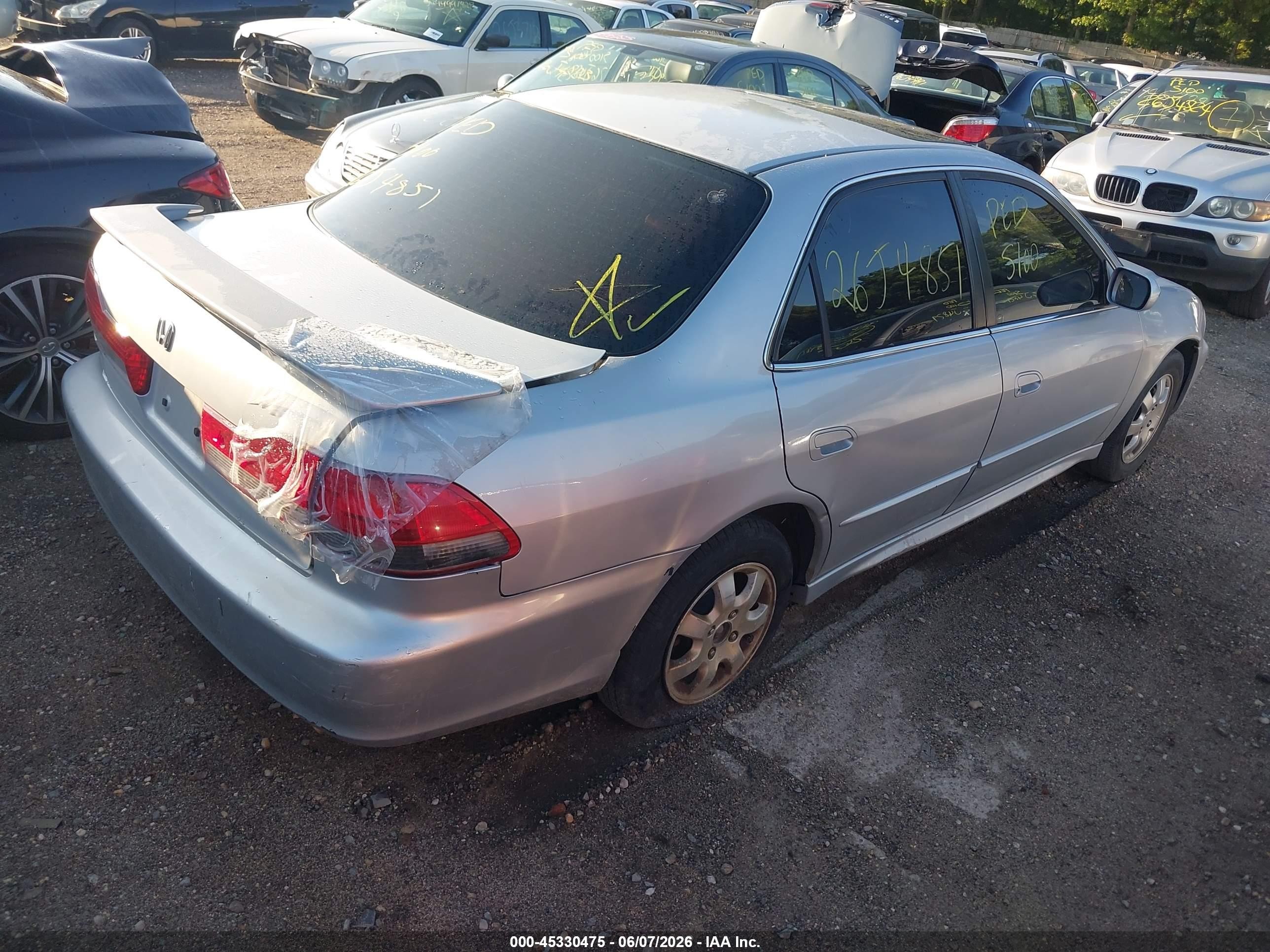 2002 Honda Accord 2.3 Ex/2.3 Se Silver vin: 1HGCG66832A167928