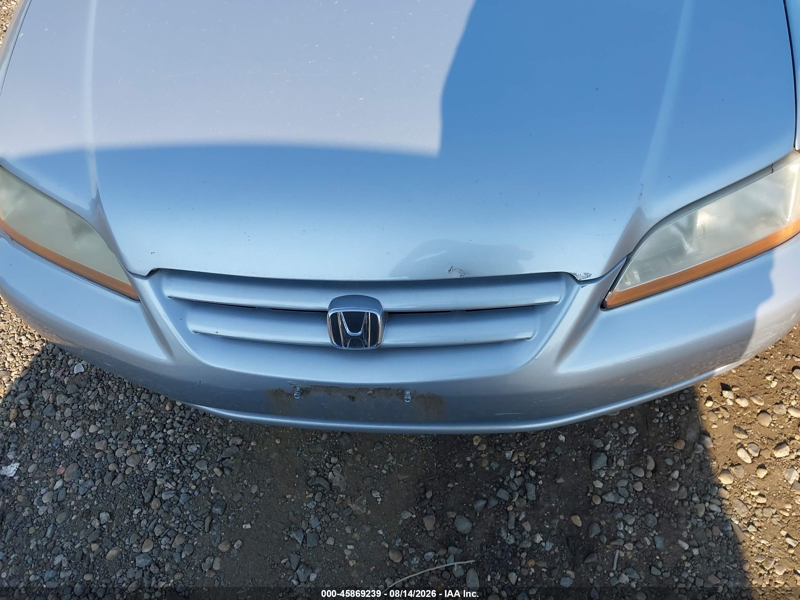 2002 Honda Accord 2.3 Ex/2.3 Se Silver vin: 1HGCG66862A133403