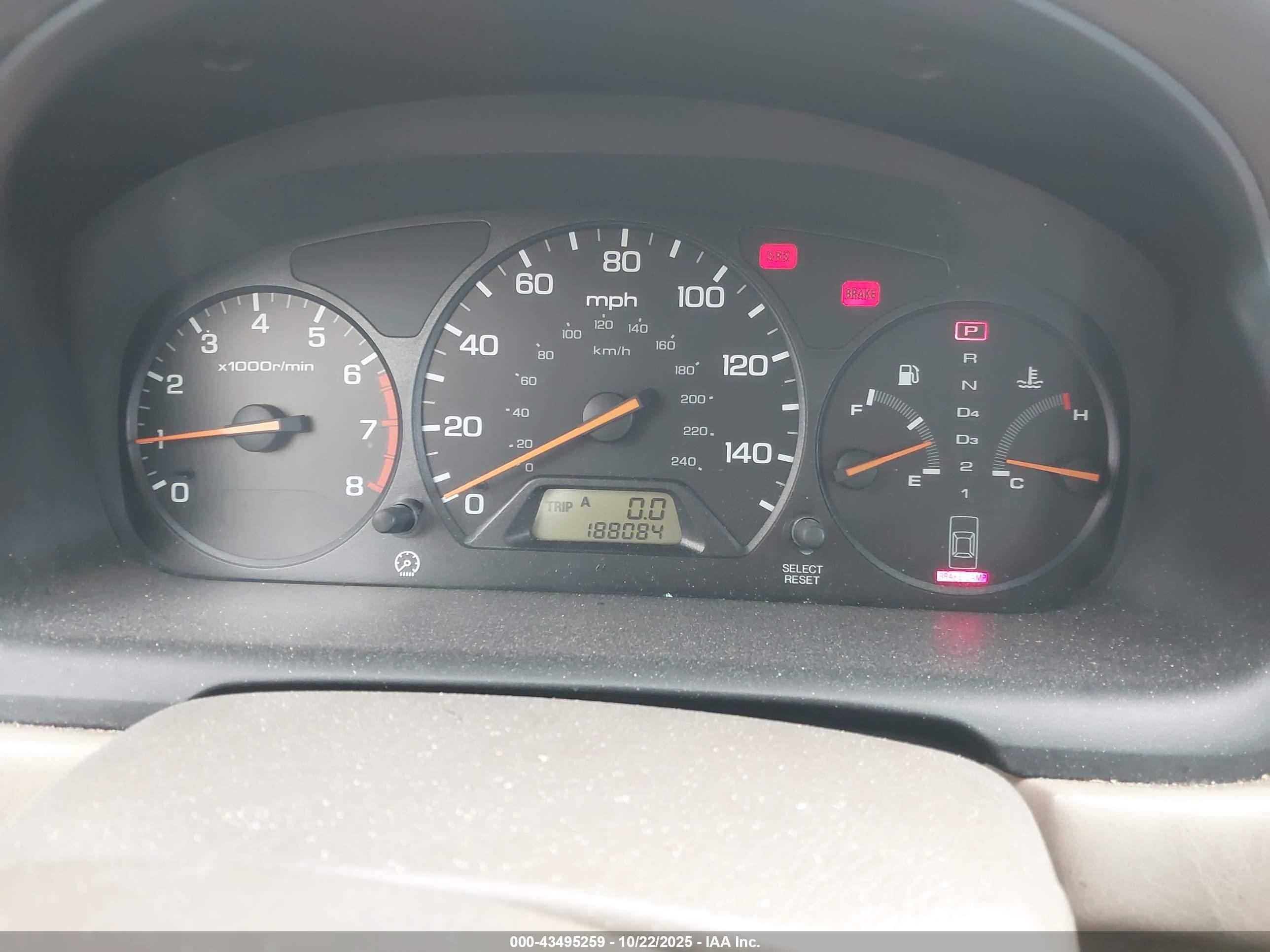 2001 Honda Accord 2.3 Ex Tan vin: 1HGCG66871A034698