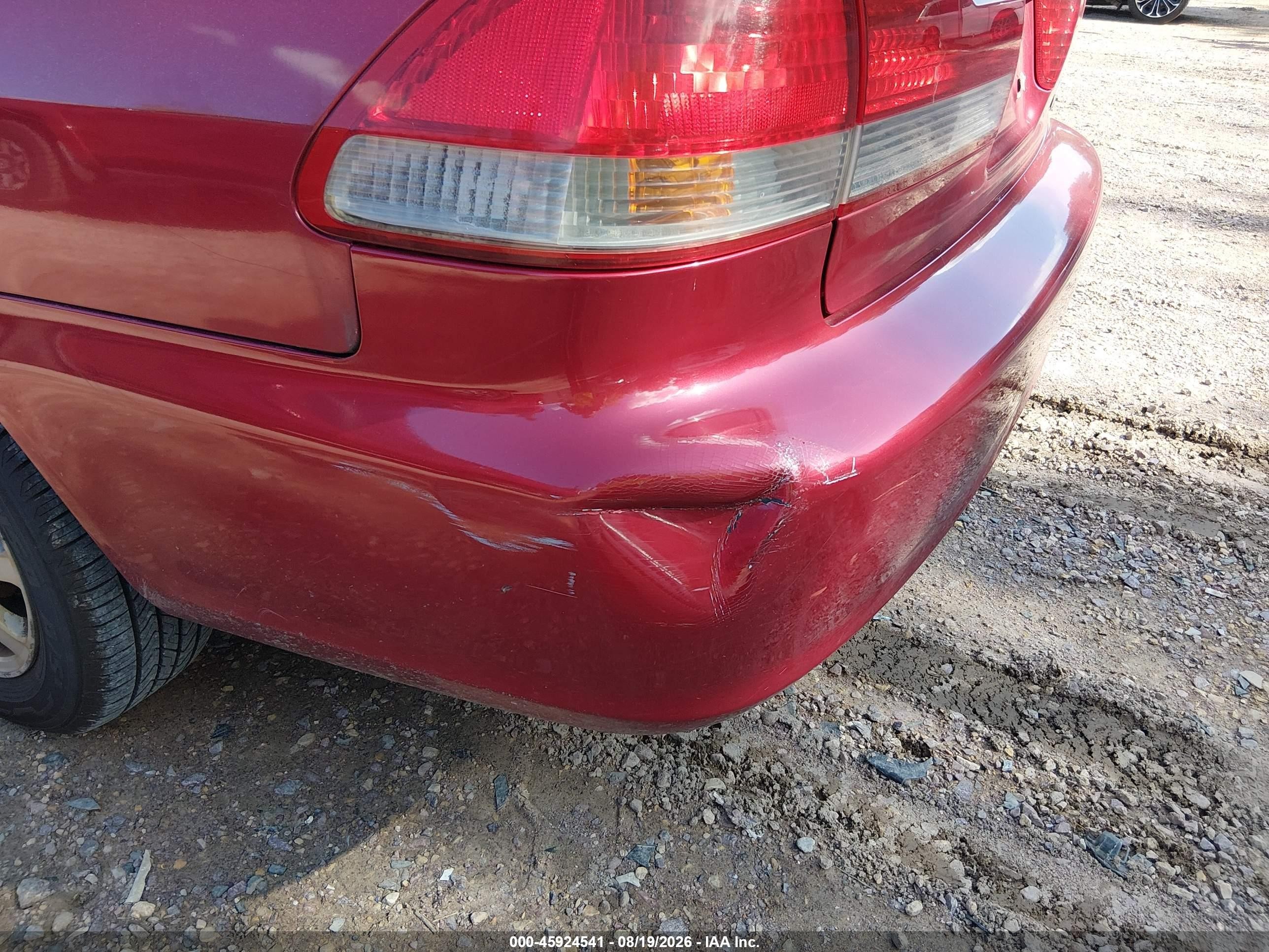 2002 Honda Accord 2.3 Ex/2.3 Se Red vin: 1HGCG66872A000388