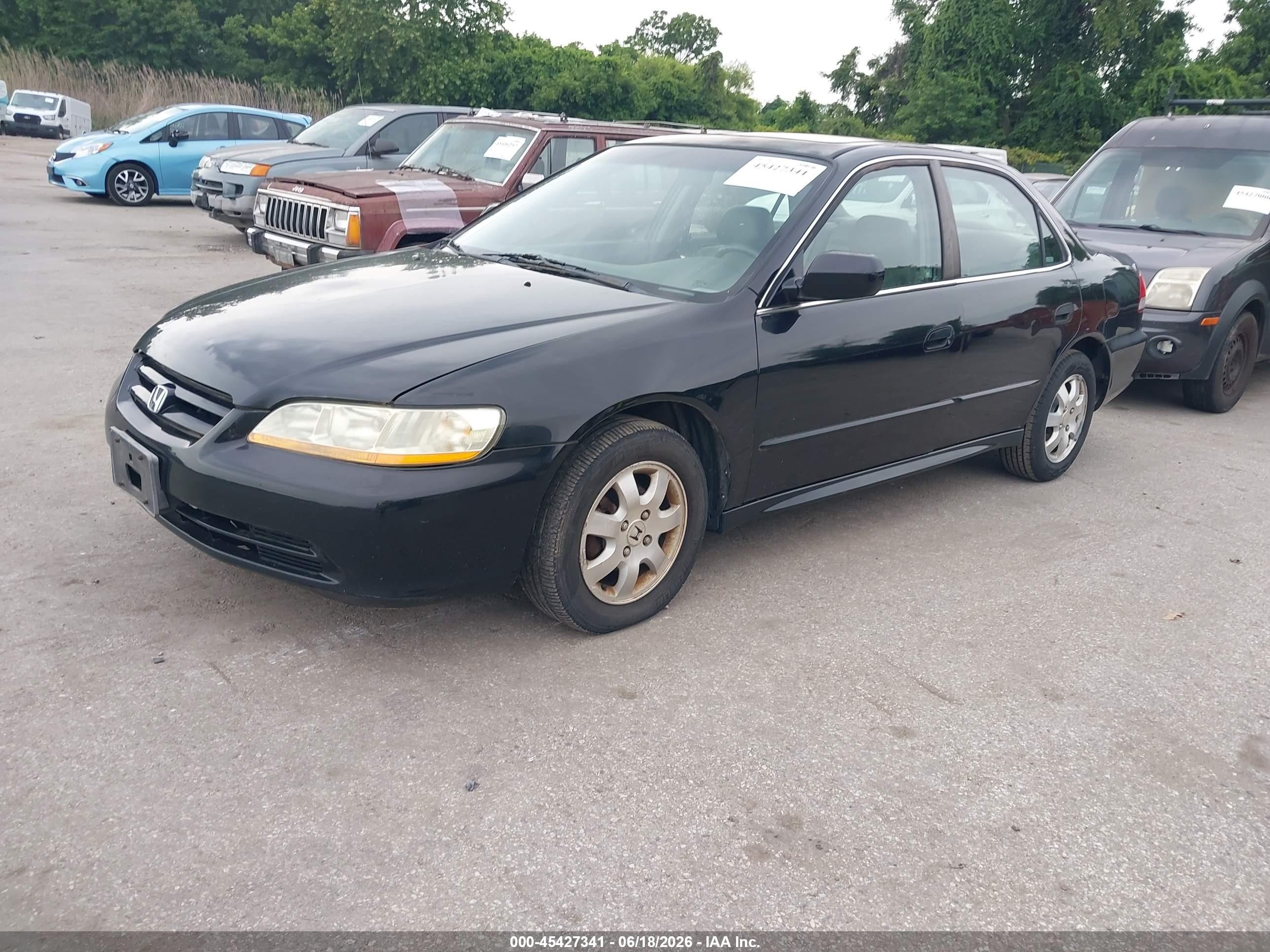 2002 Honda Accord 2.3 Ex/2.3 Se Black vin: 1HGCG66872A102936