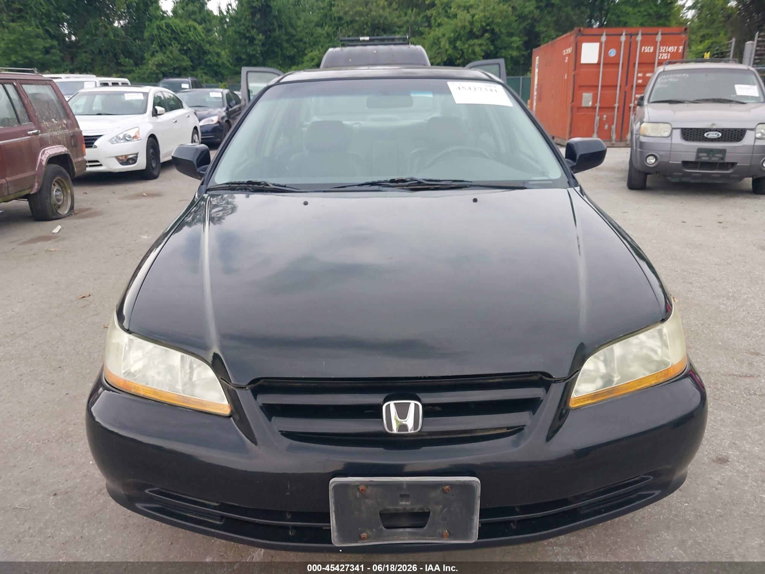 2002 Honda Accord 2.3 Ex/2.3 Se Black vin: 1HGCG66872A102936