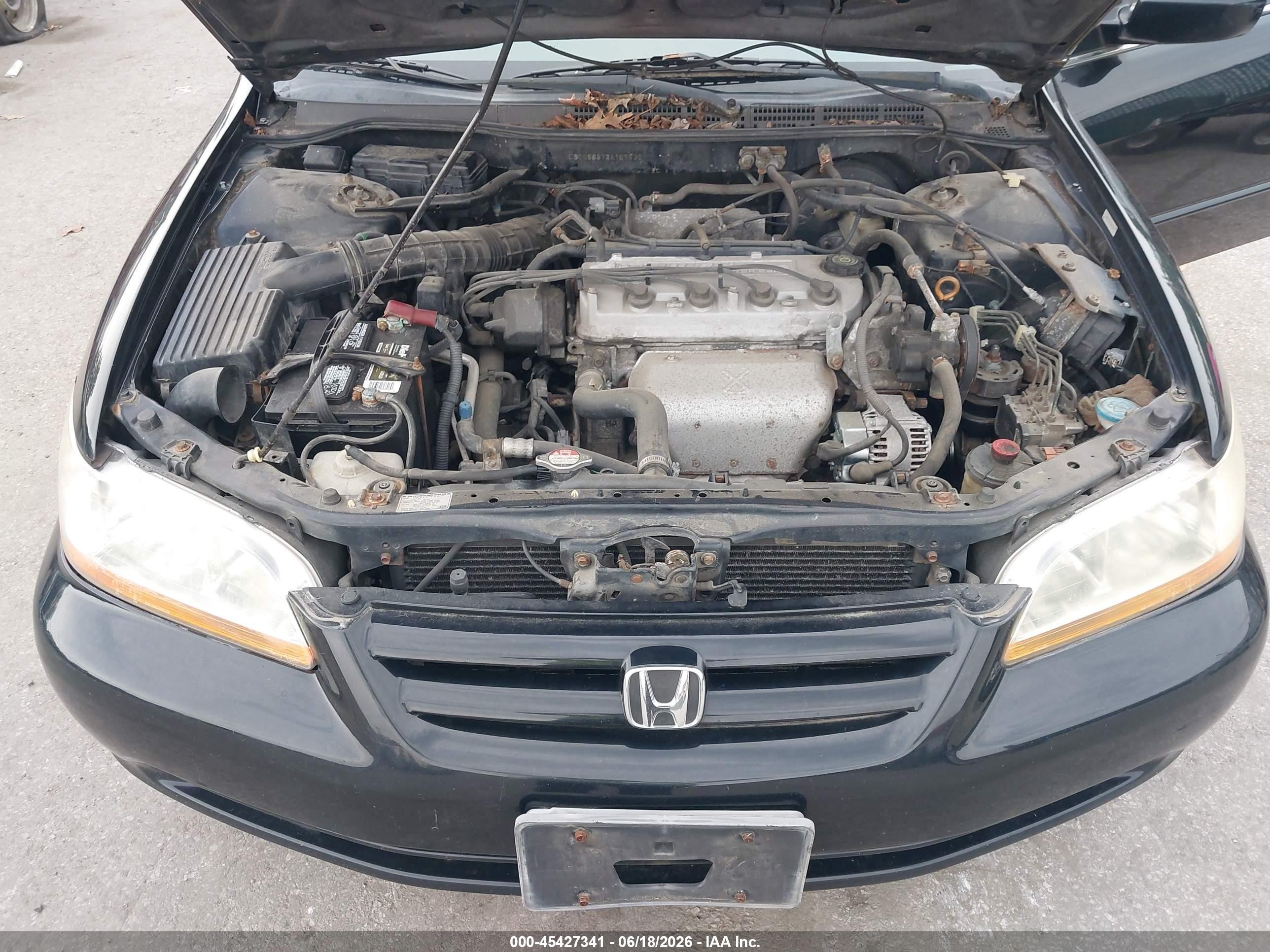 2002 Honda Accord 2.3 Ex/2.3 Se Black vin: 1HGCG66872A102936