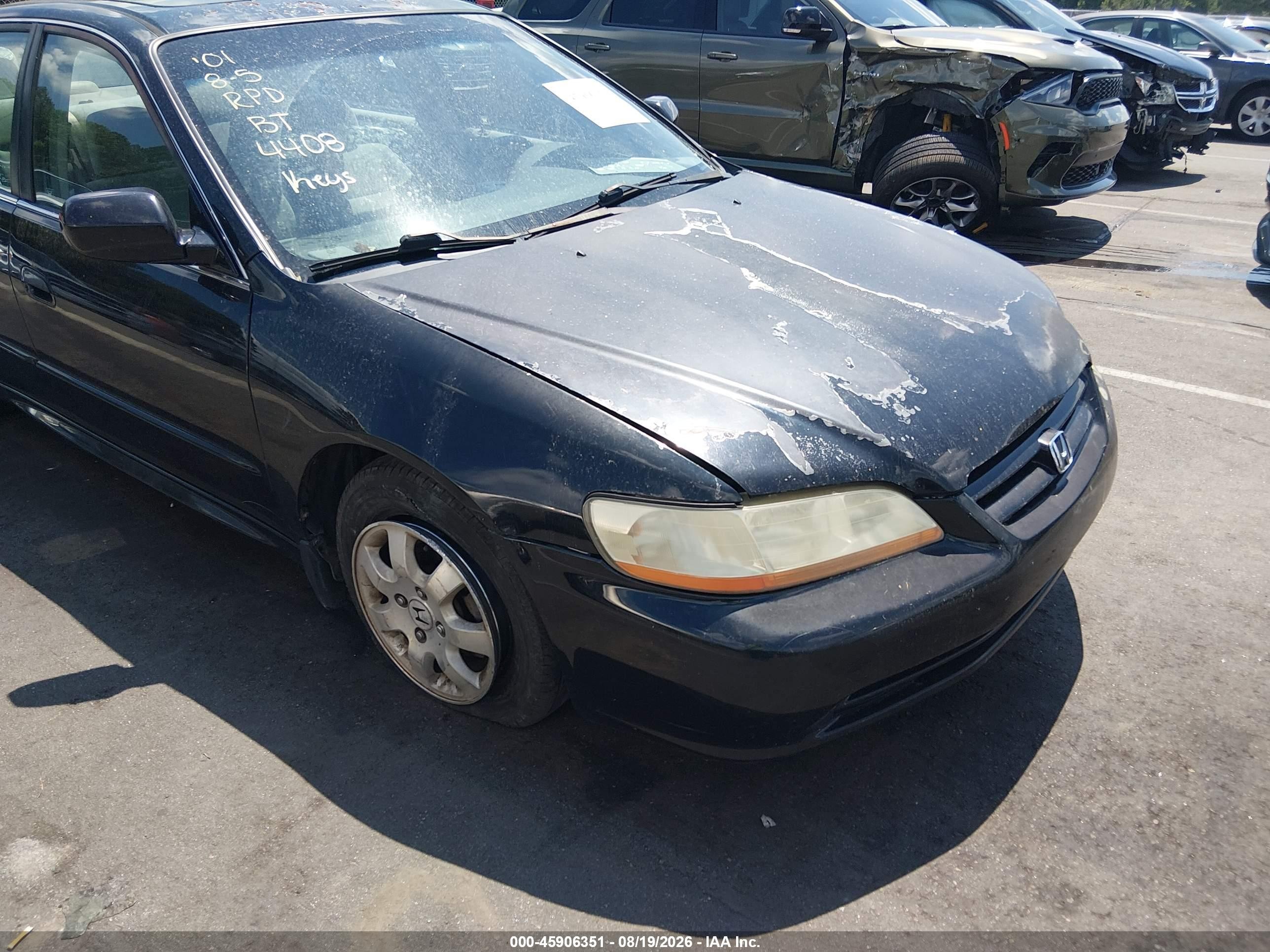 2001 Honda Accord 2.3 Ex Black vin: 1HGCG66891A004408