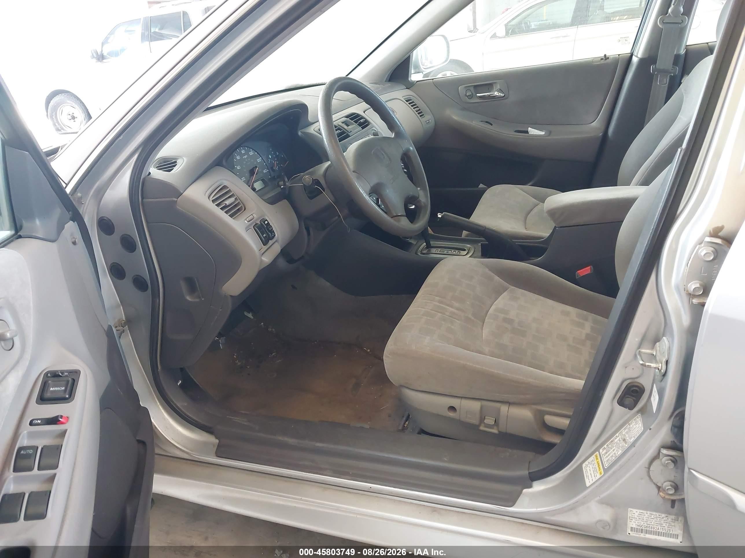 2002 Honda Accord 2.3 Ex/2.3 Se Silver vin: 1HGCG66892A155251