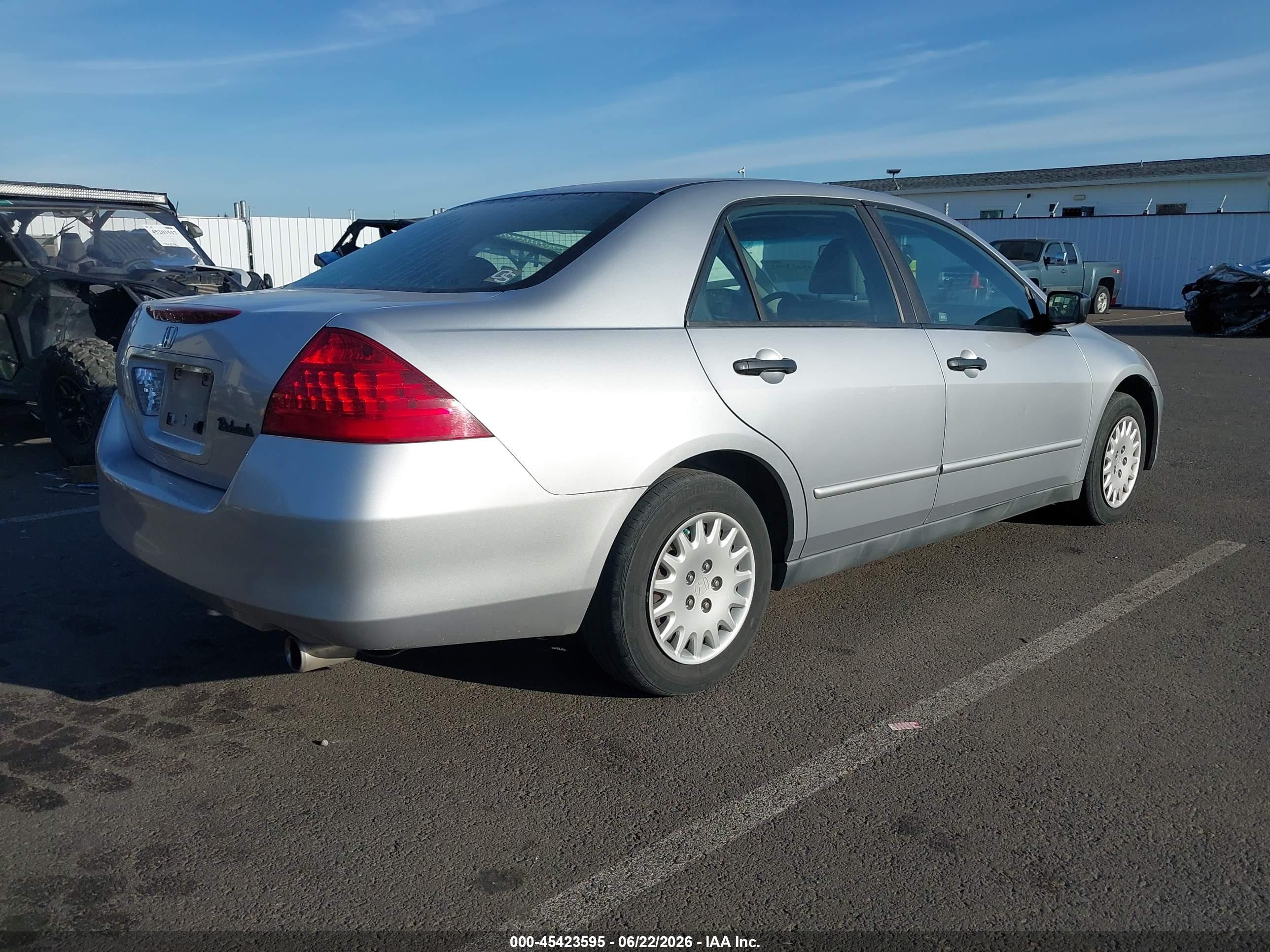 2007 Honda Accord 2.4 Vp Silver vin: 1HGCM55157A035848