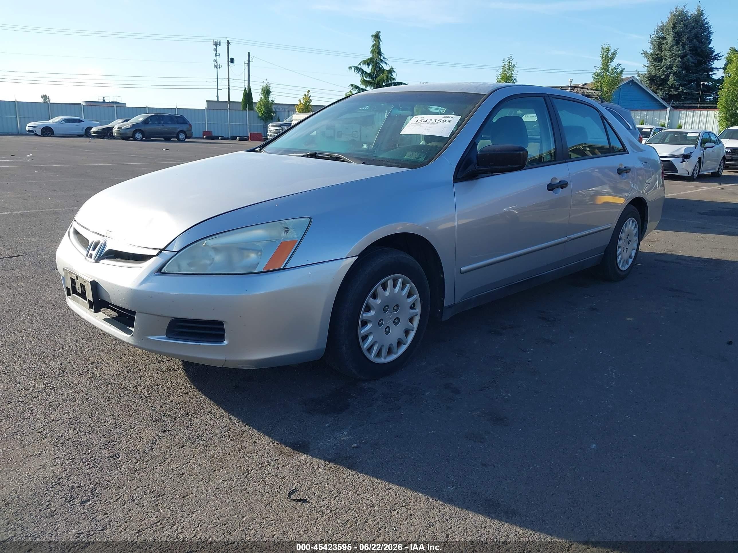 2007 Honda Accord 2.4 Vp Silver vin: 1HGCM55157A035848