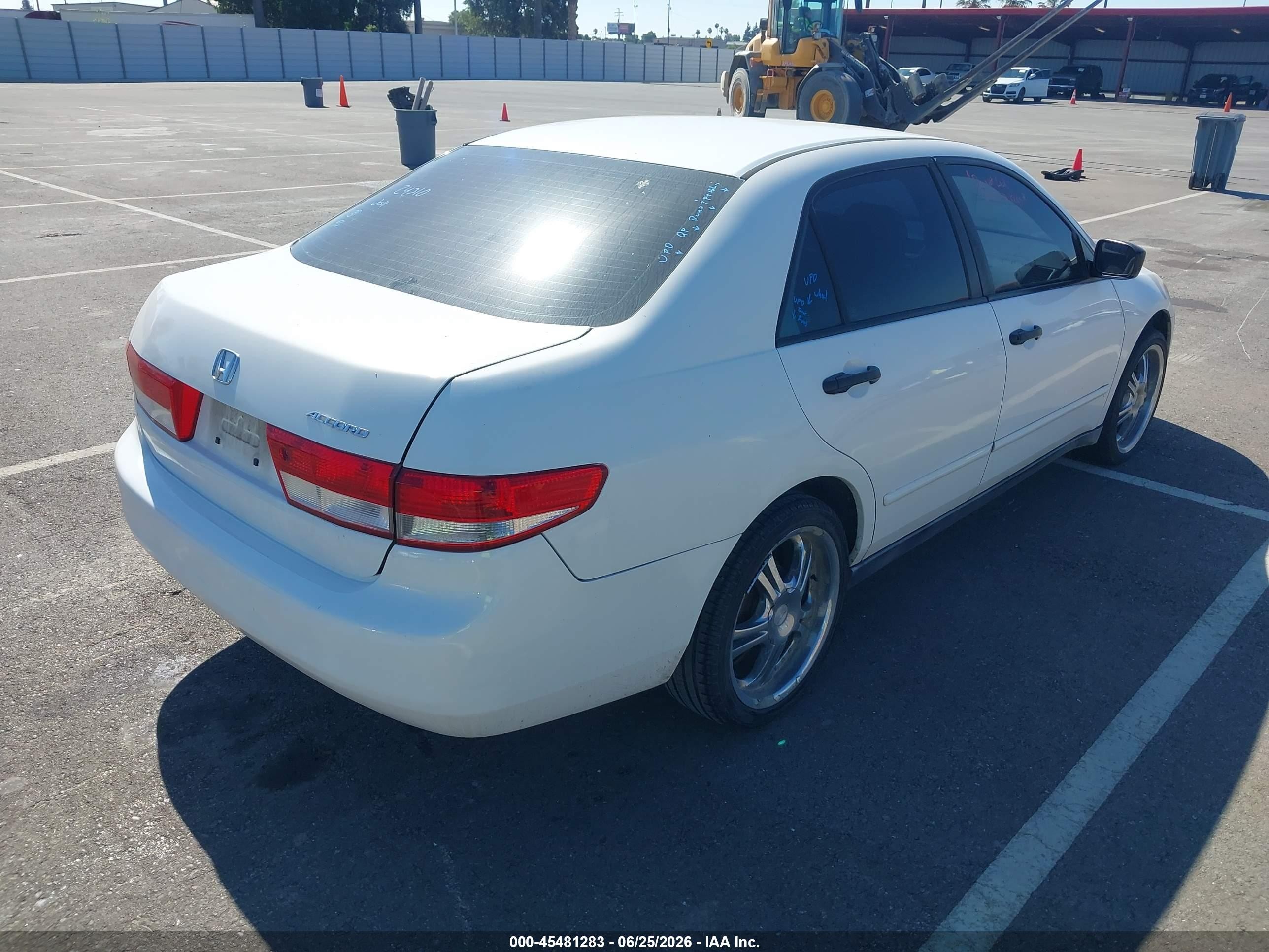 2004 Honda Accord 2.4 Dx Белый vin: 1HGCM55194A048548