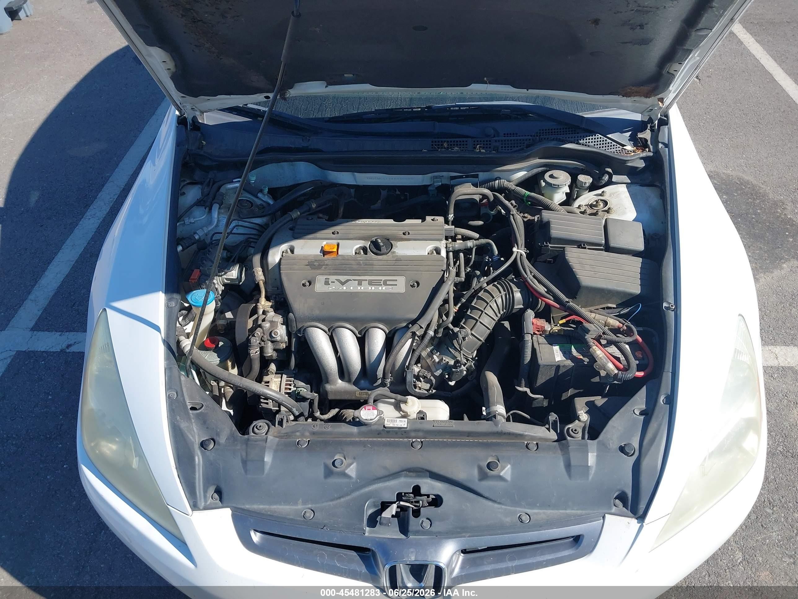 2004 Honda Accord 2.4 Dx Белый vin: 1HGCM55194A048548
