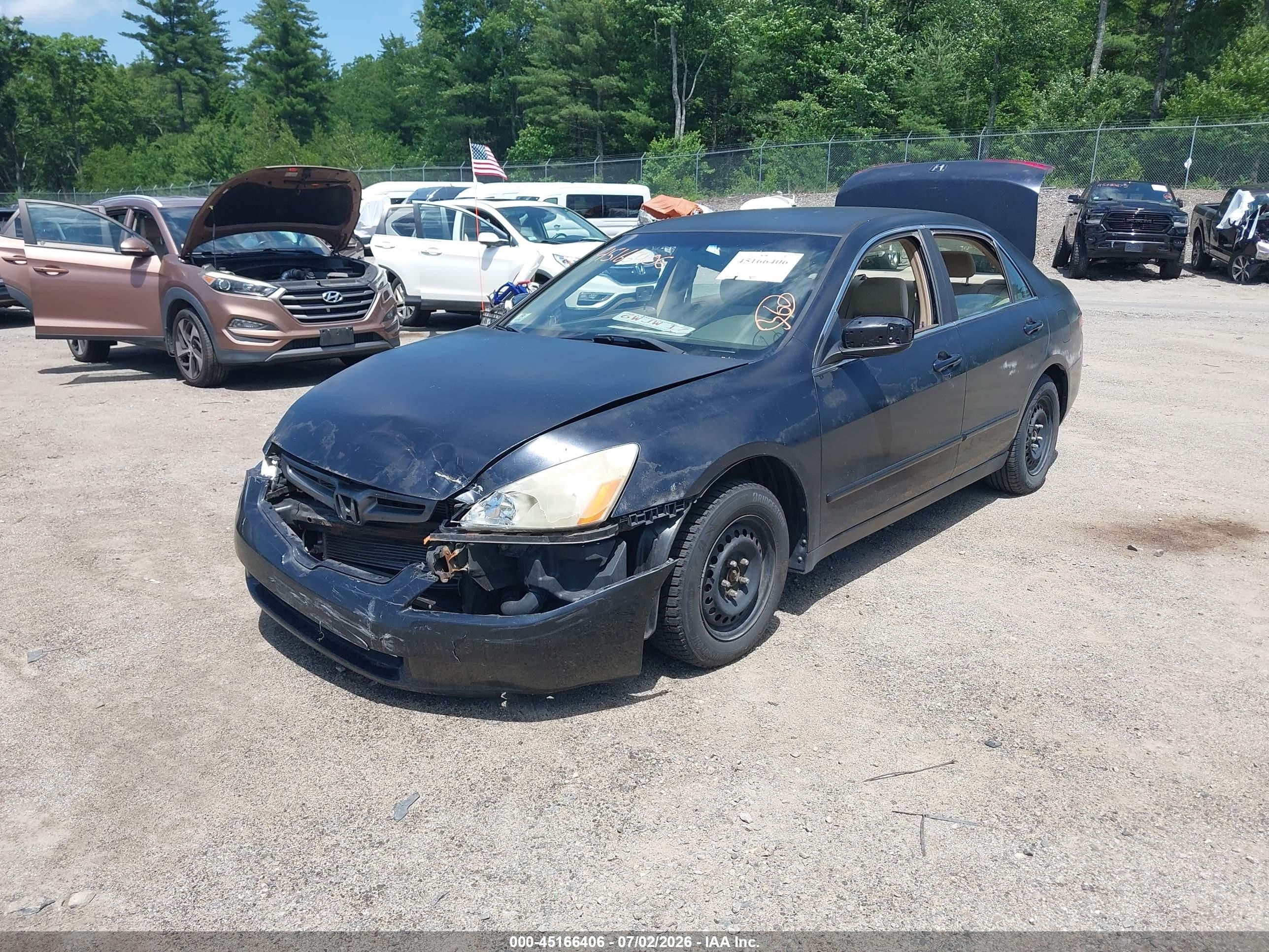 2003 Honda Accord 2.4 Lx Черный vin: 1HGCM55353A106591