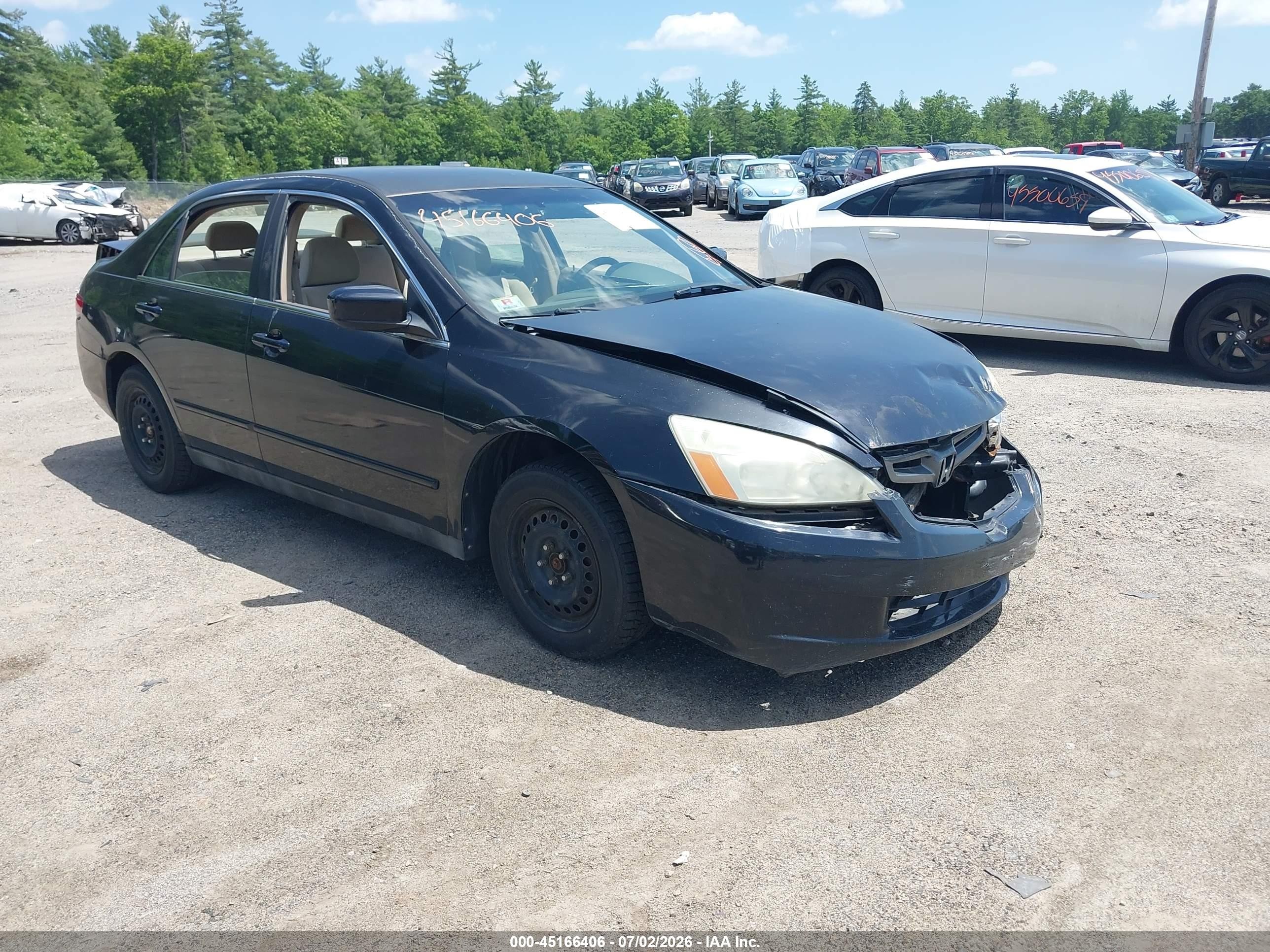 2003 Honda Accord 2.4 Lx Black vin: 1HGCM55353A106591