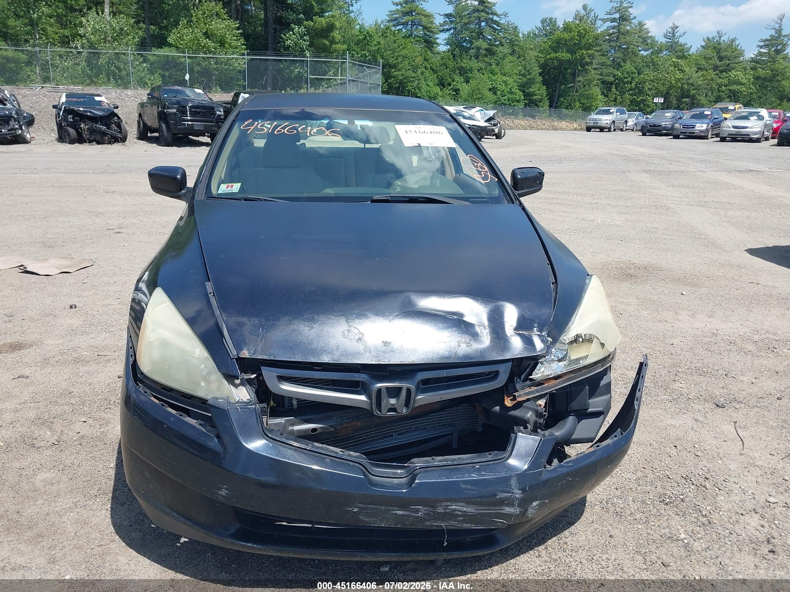 2003 Honda Accord 2.4 Lx Черный vin: 1HGCM55353A106591