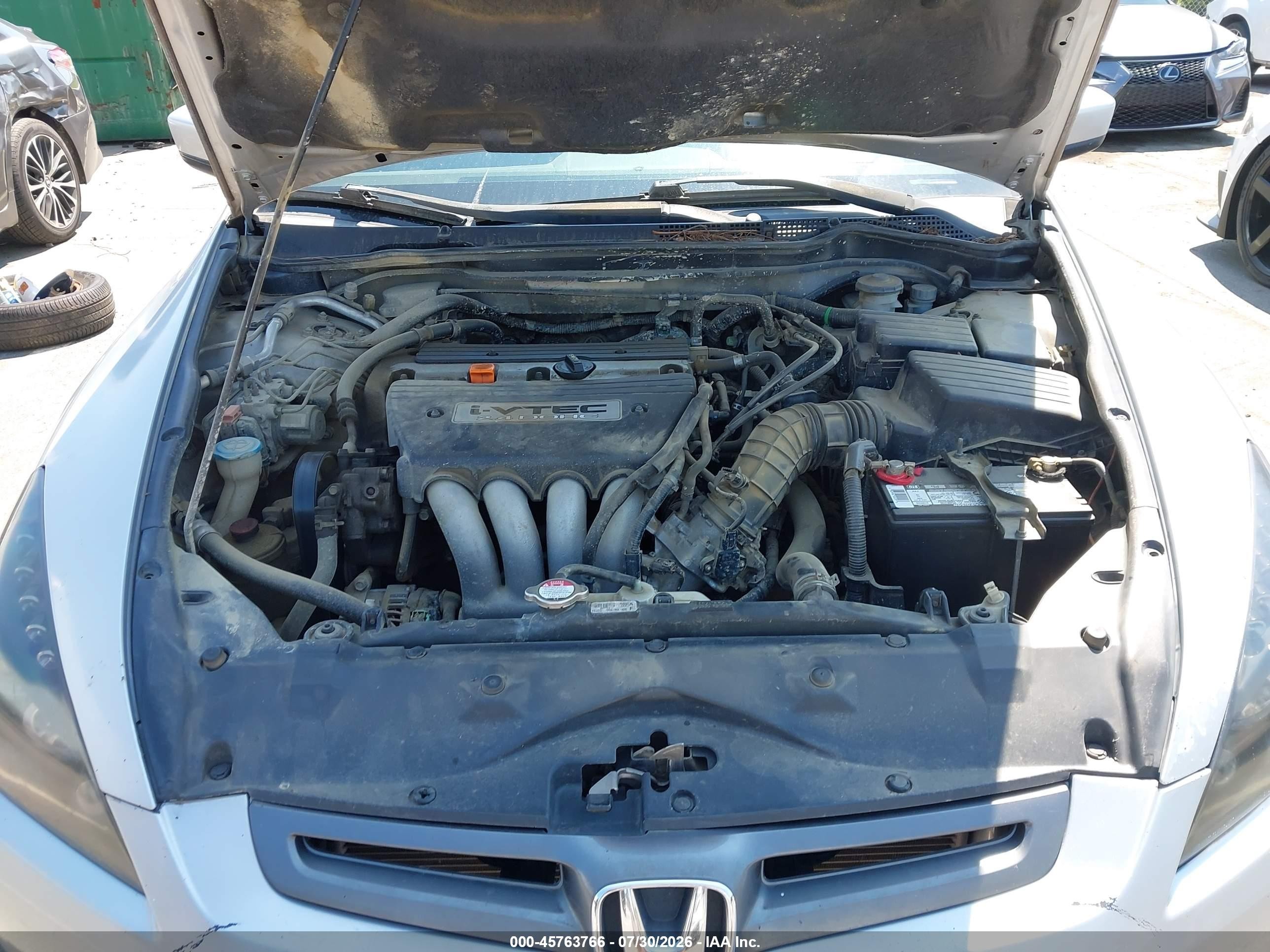 2003 Honda Accord 2.4 Lx Silver vin: 1HGCM55353A109233