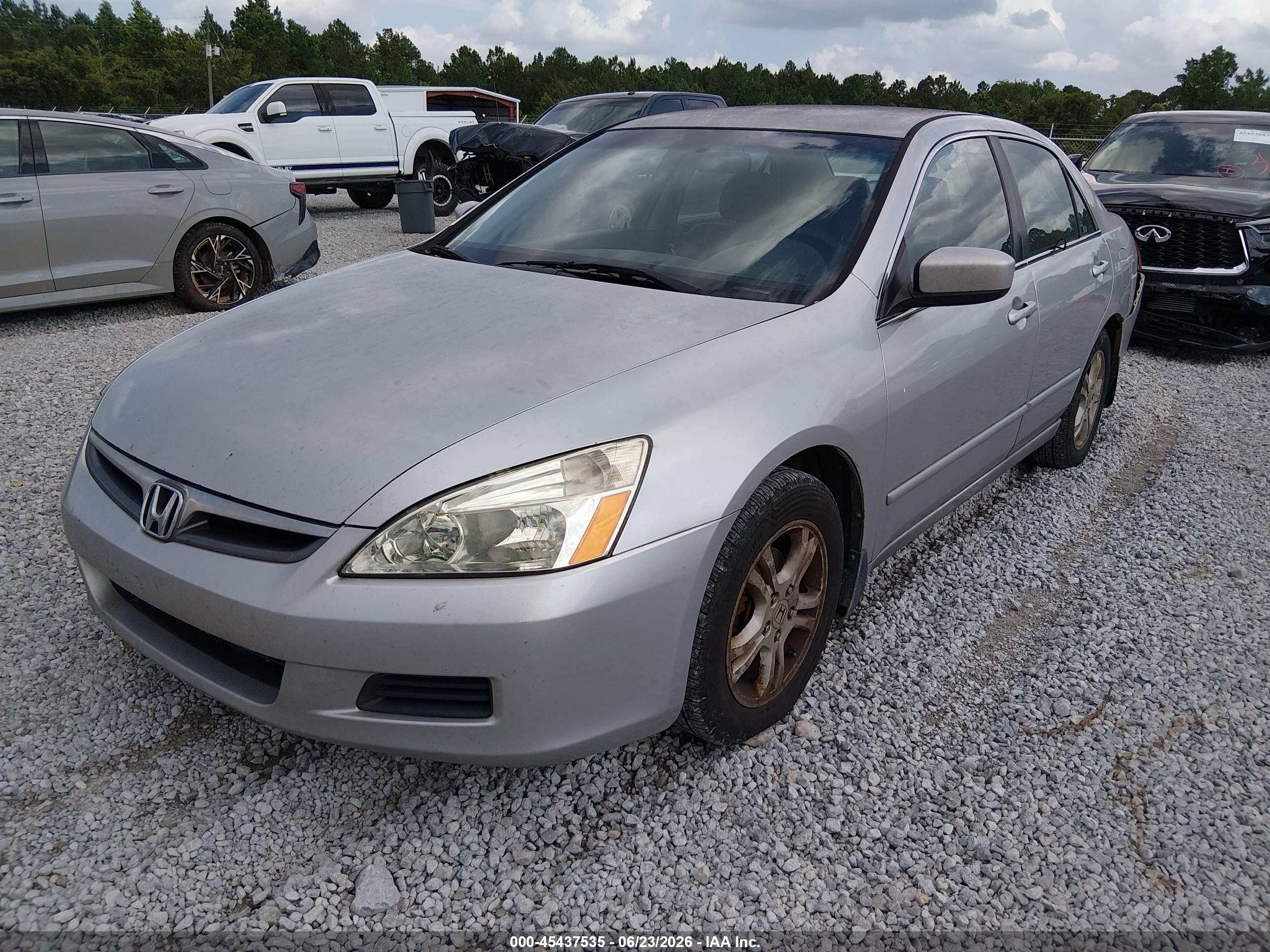 2007 Honda Accord 2.4 Se Silver vin: 1HGCM55377A146533