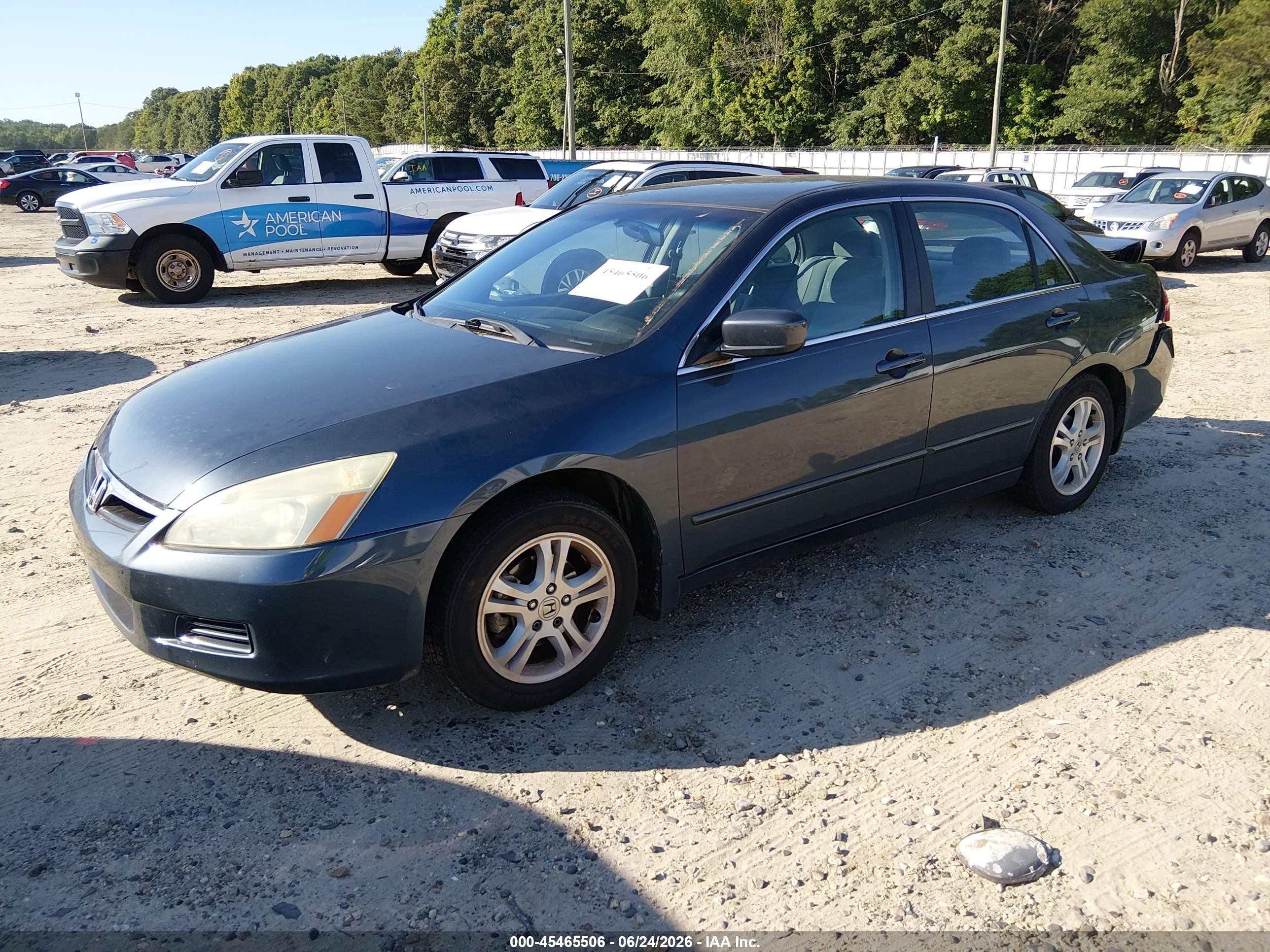 2006 Honda Accord 2.4 Se Gray vin: 1HGCM55396A025792