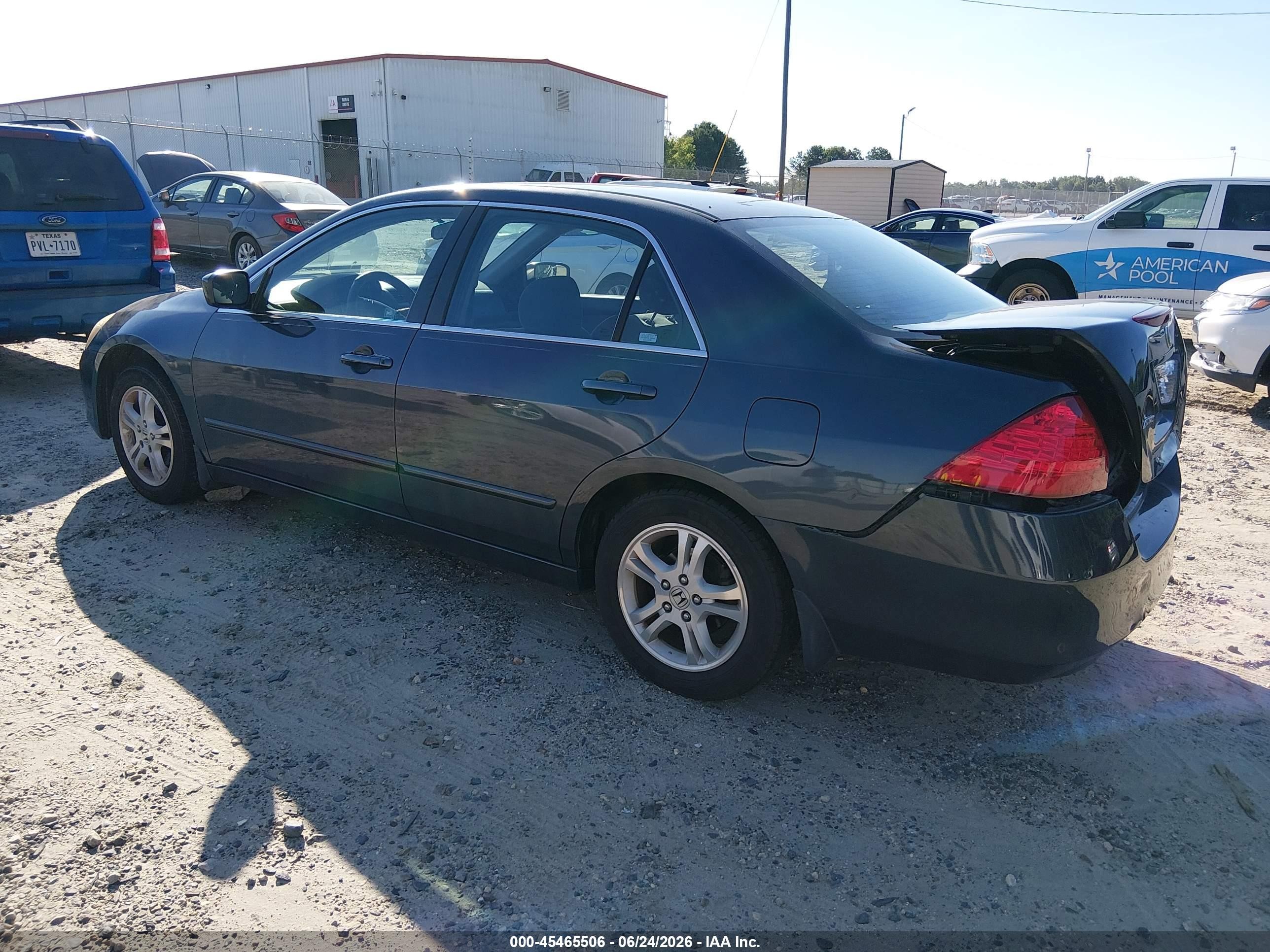2006 Honda Accord 2.4 Se Gray vin: 1HGCM55396A025792