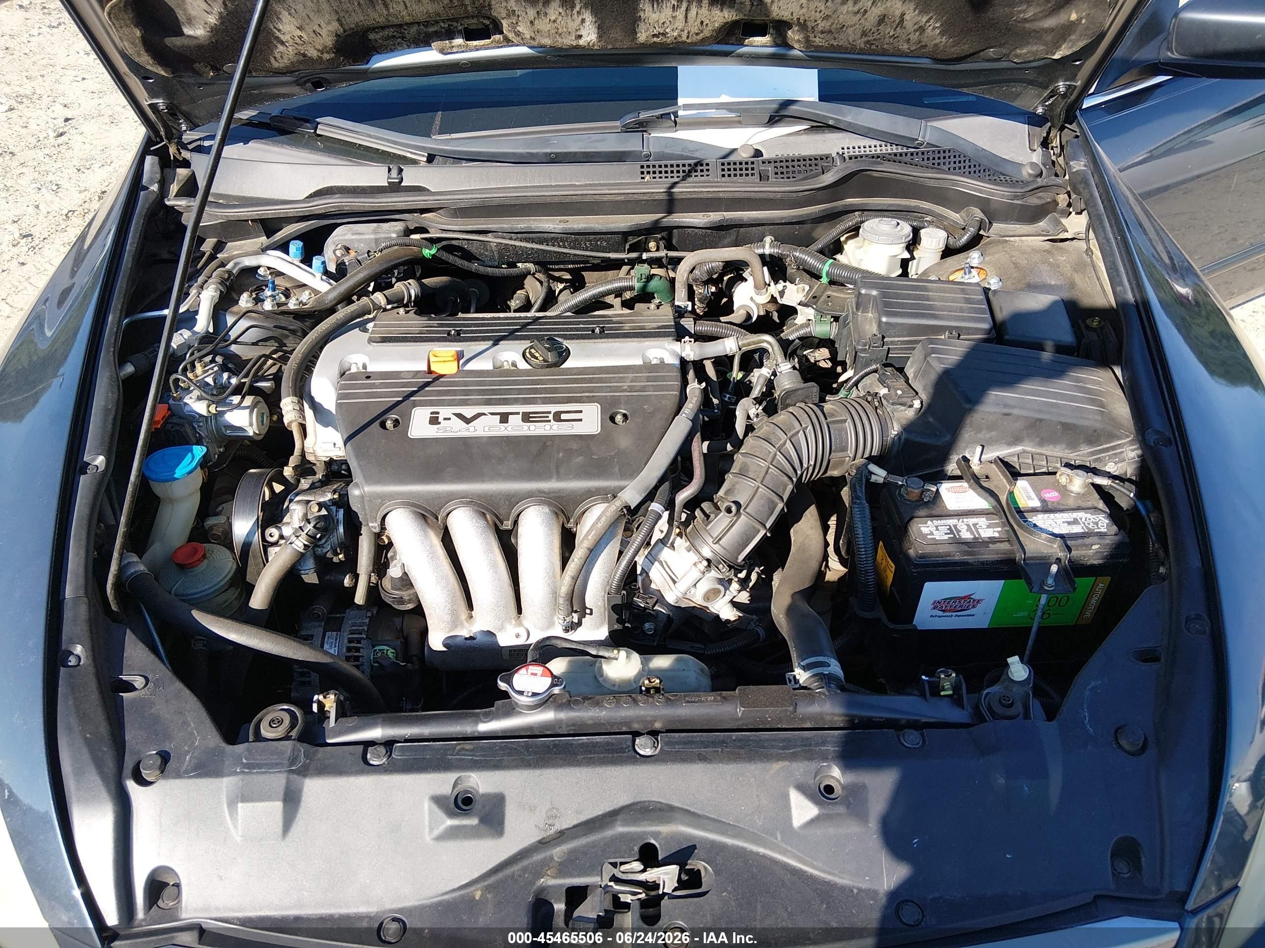 2006 Honda Accord 2.4 Se Gray vin: 1HGCM55396A025792