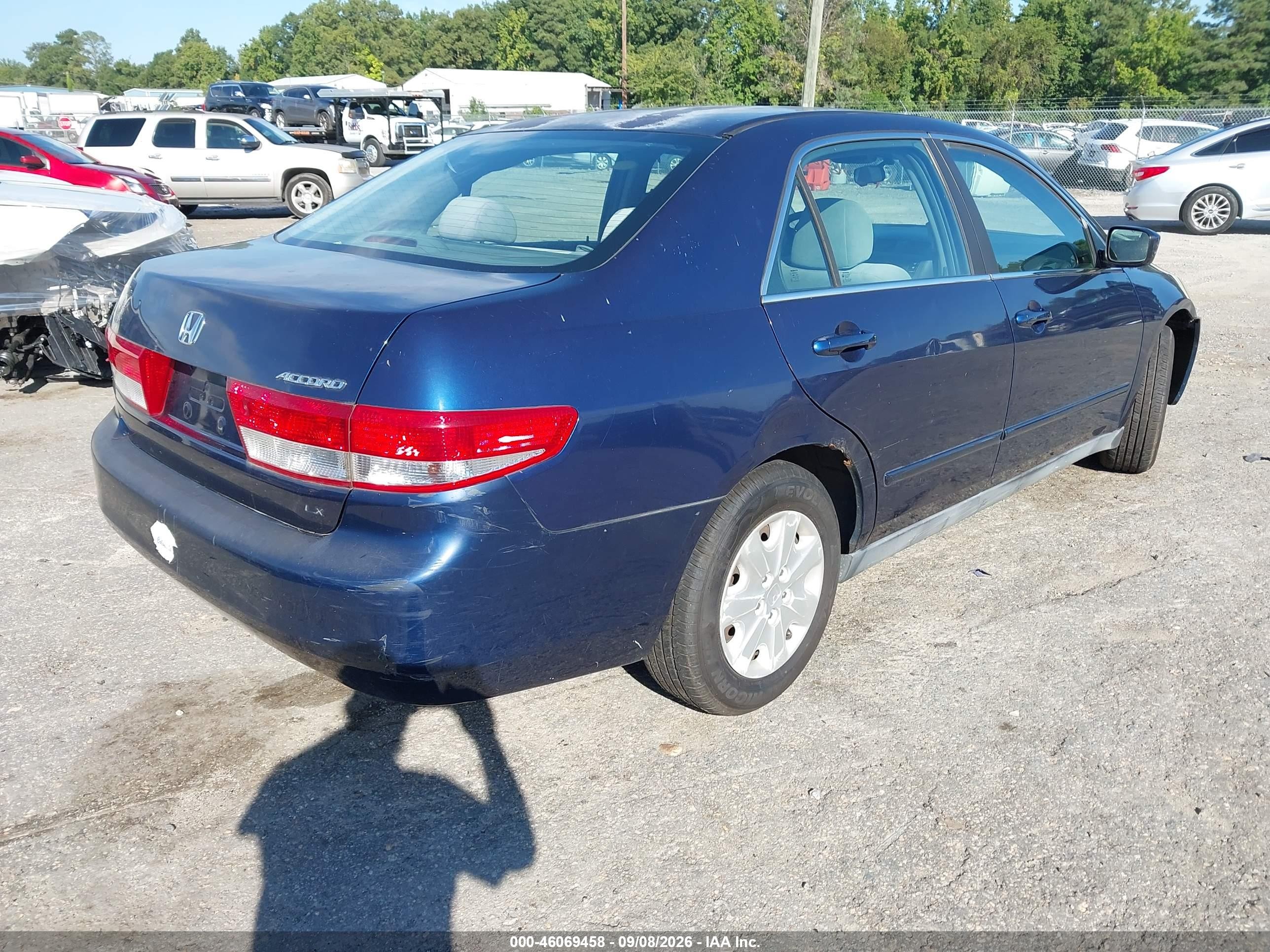 2004 Honda Accord 2.4 Lx Синий vin: 1HGCM553X4A101162