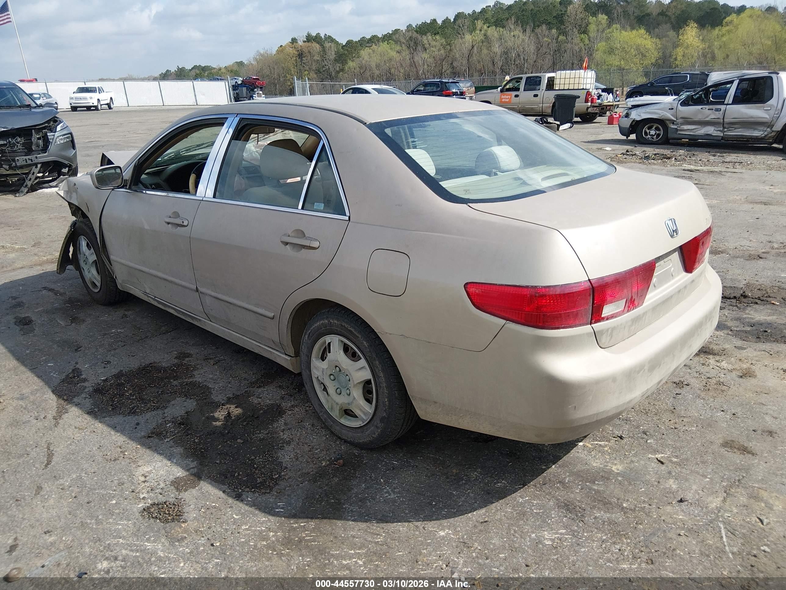 2005 Honda Accord 2.4 Lx Beige vin: 1HGCM55405A063726