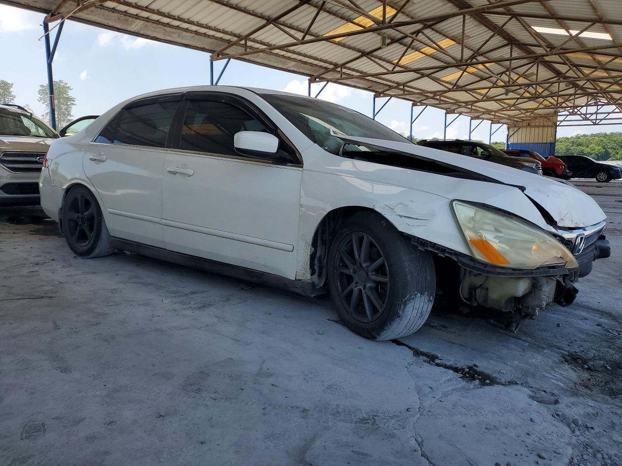 2006 Honda Accord Lx White vin: 1HGCM55406A002362