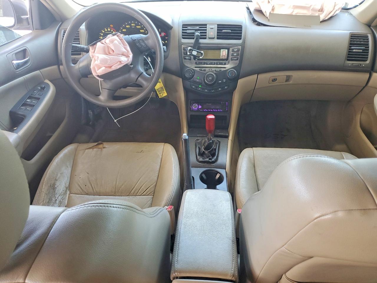 2006 Honda Accord Lx White vin: 1HGCM55406A002362