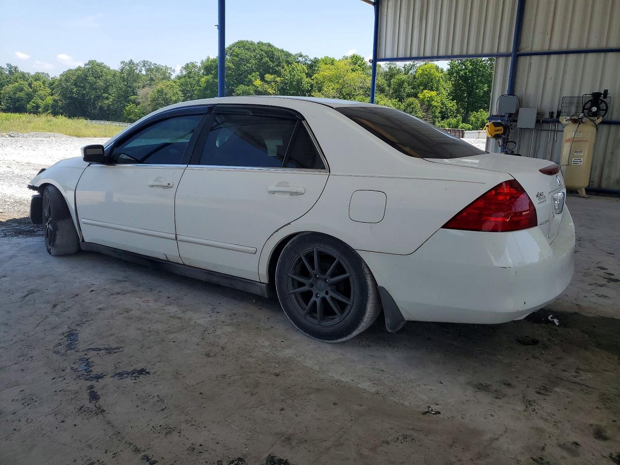2006 Honda Accord Lx White vin: 1HGCM55406A002362