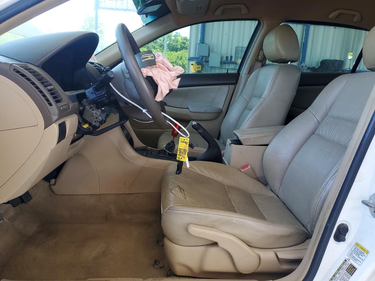 2006 Honda Accord Lx White vin: 1HGCM55406A002362