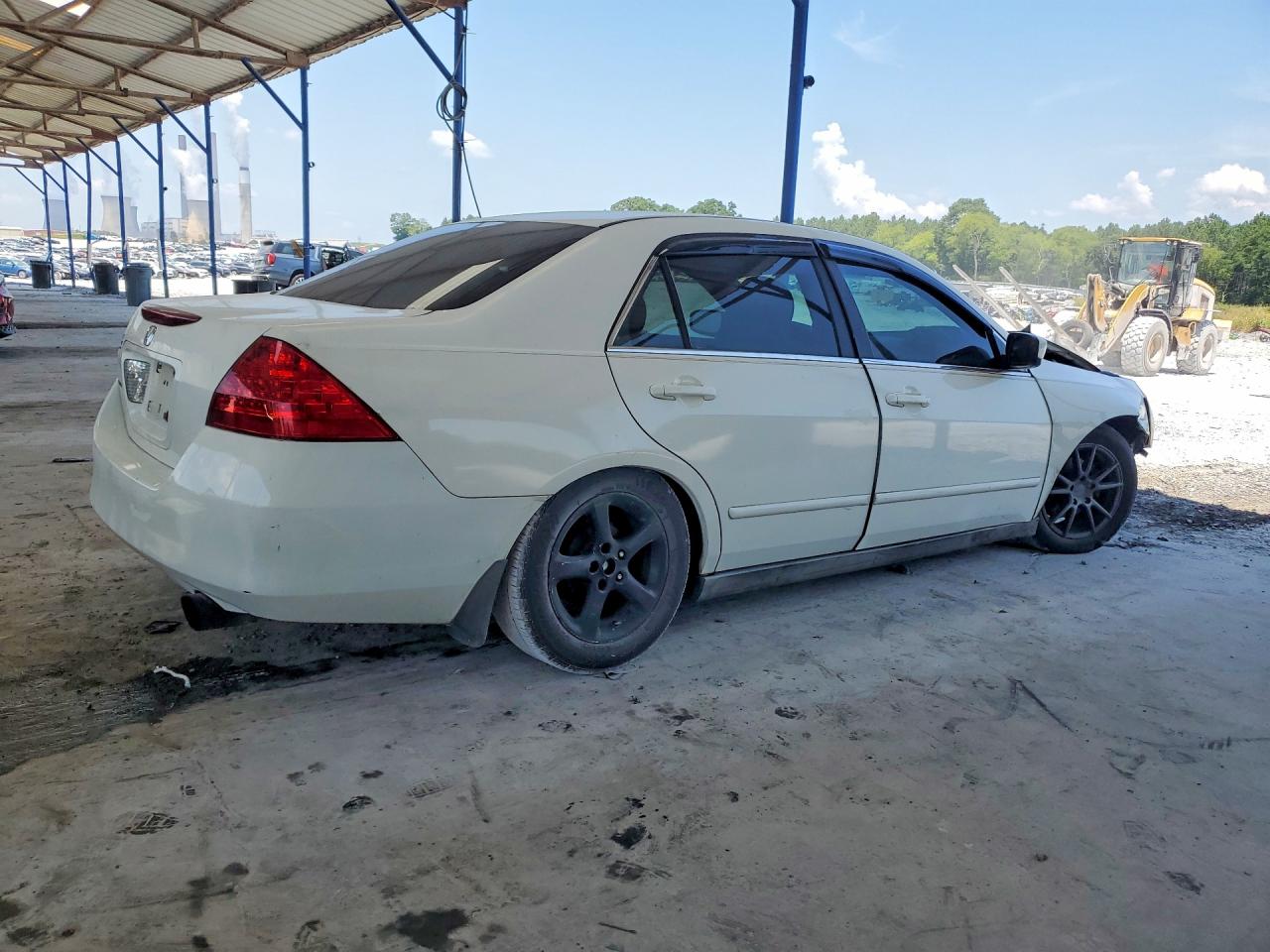 2006 Honda Accord Lx White vin: 1HGCM55406A002362