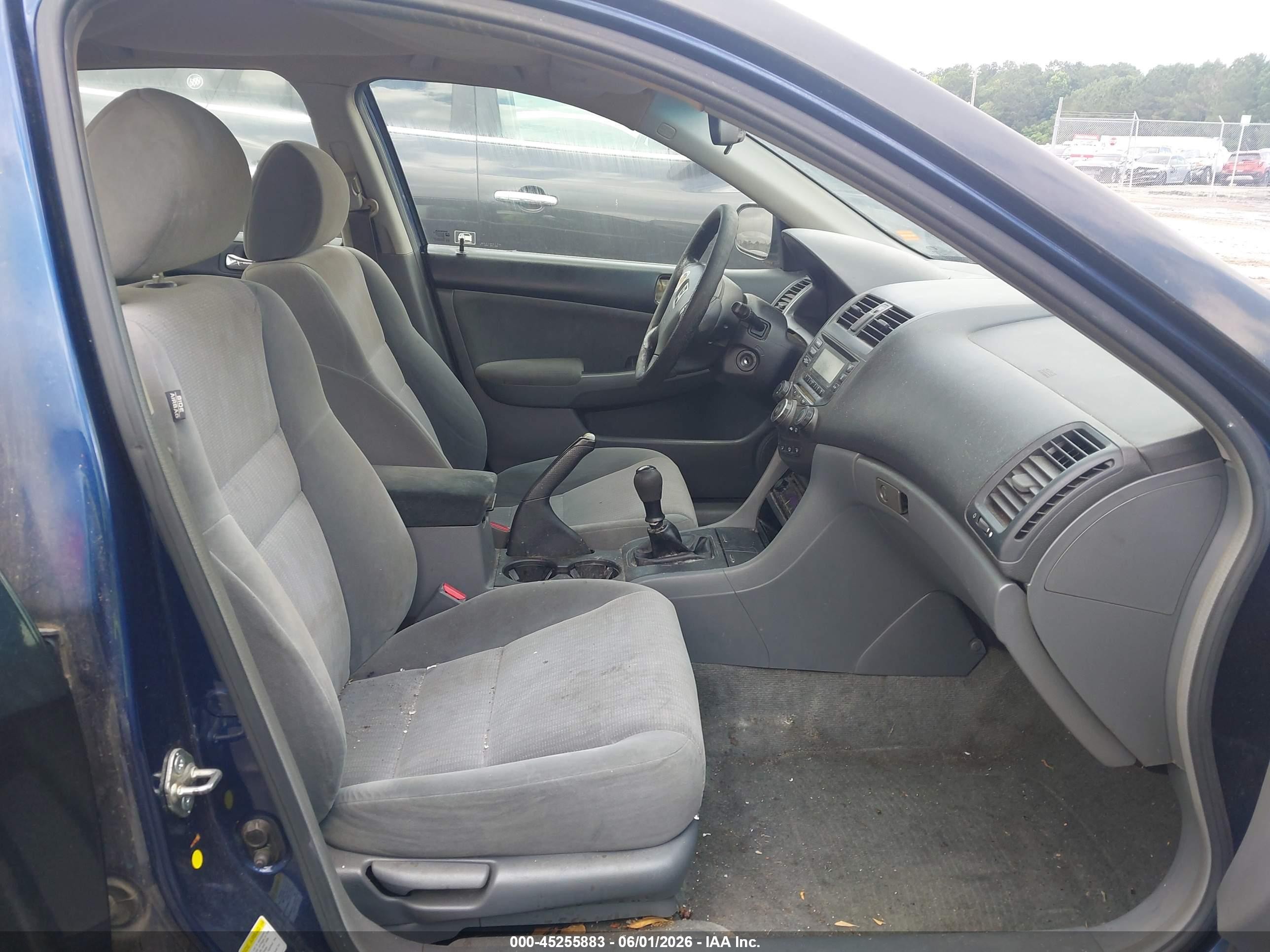 2005 Honda Accord 2.4 Lx Черный vin: 1HGCM55415A031206