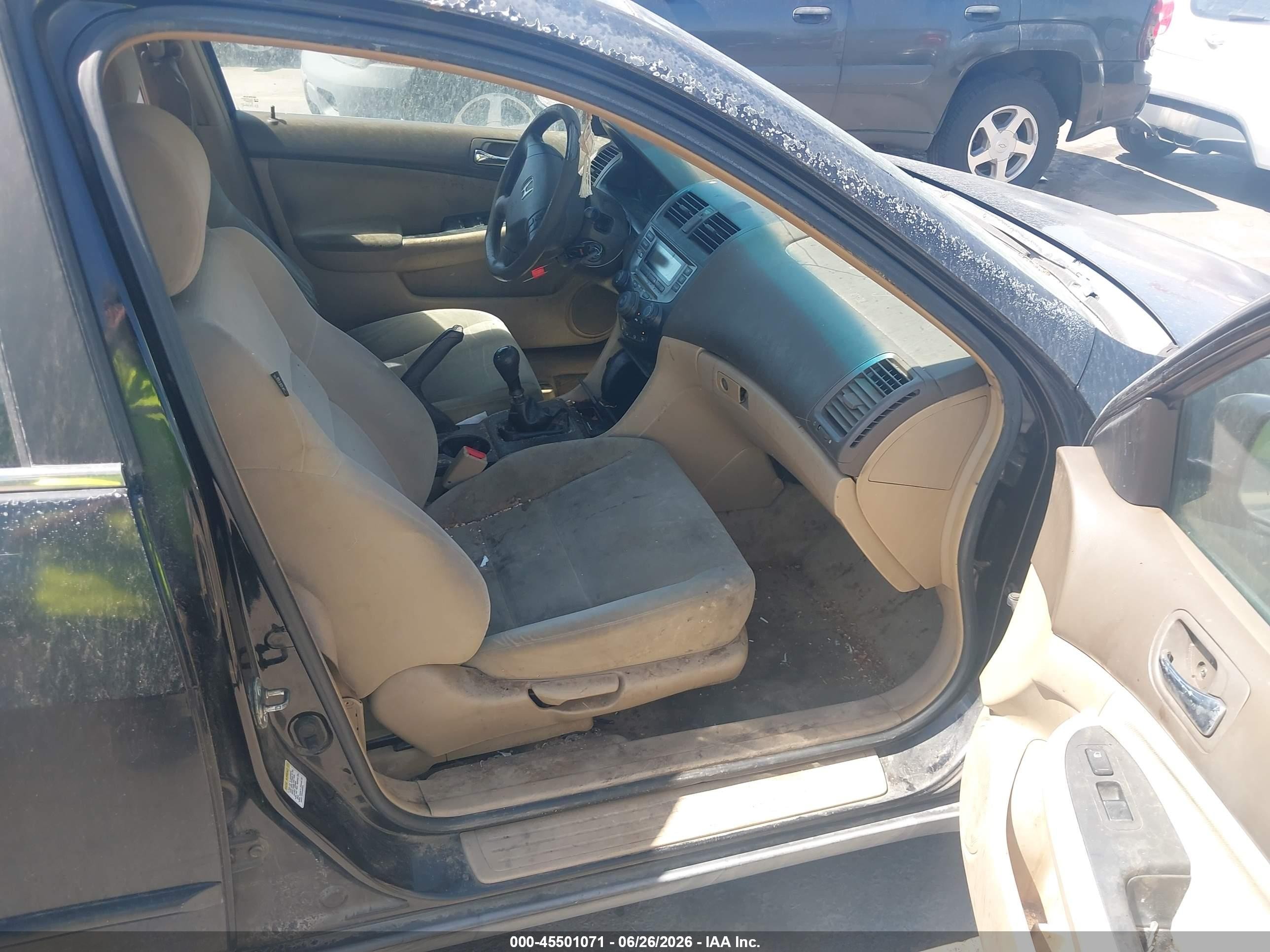 2006 Honda Accord 2.4 Lx White vin: 1HGCM55416A059461